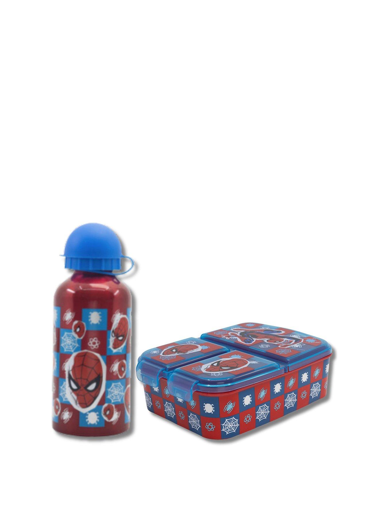 Product photograph of Spiderman Lunch Box And Bottle from very.co.uk