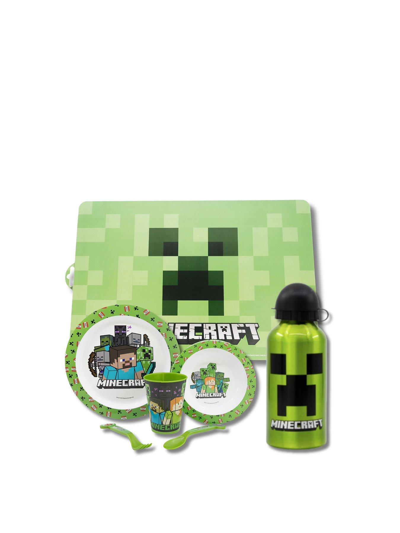 Product photograph of Minecraft Tableware Amp Bottle from very.co.uk