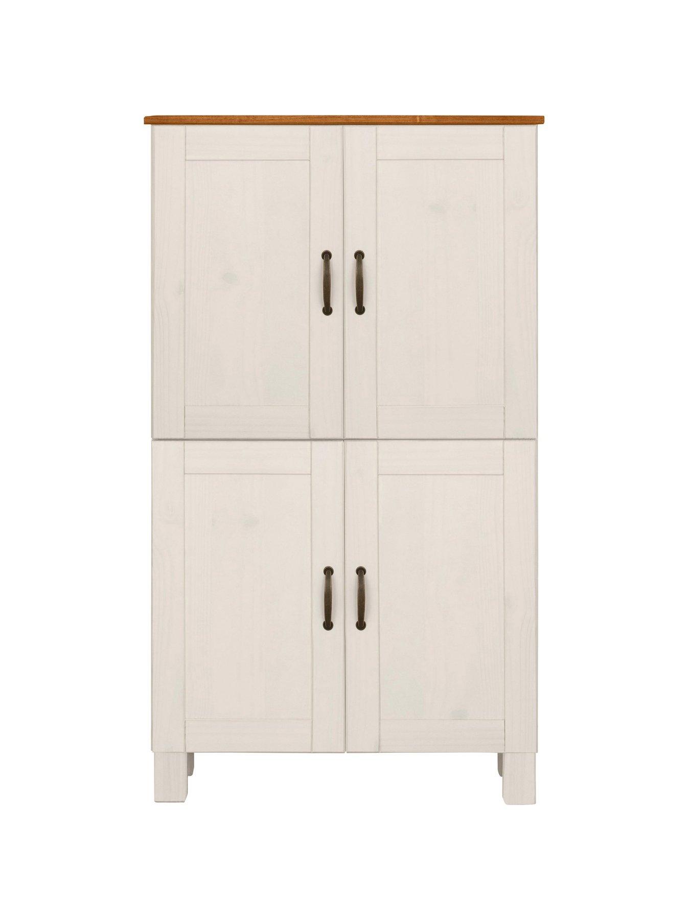 Image 4 of 6 of Dorel Home Alby Bathroom Storage Midi Cabinet - White / Honey