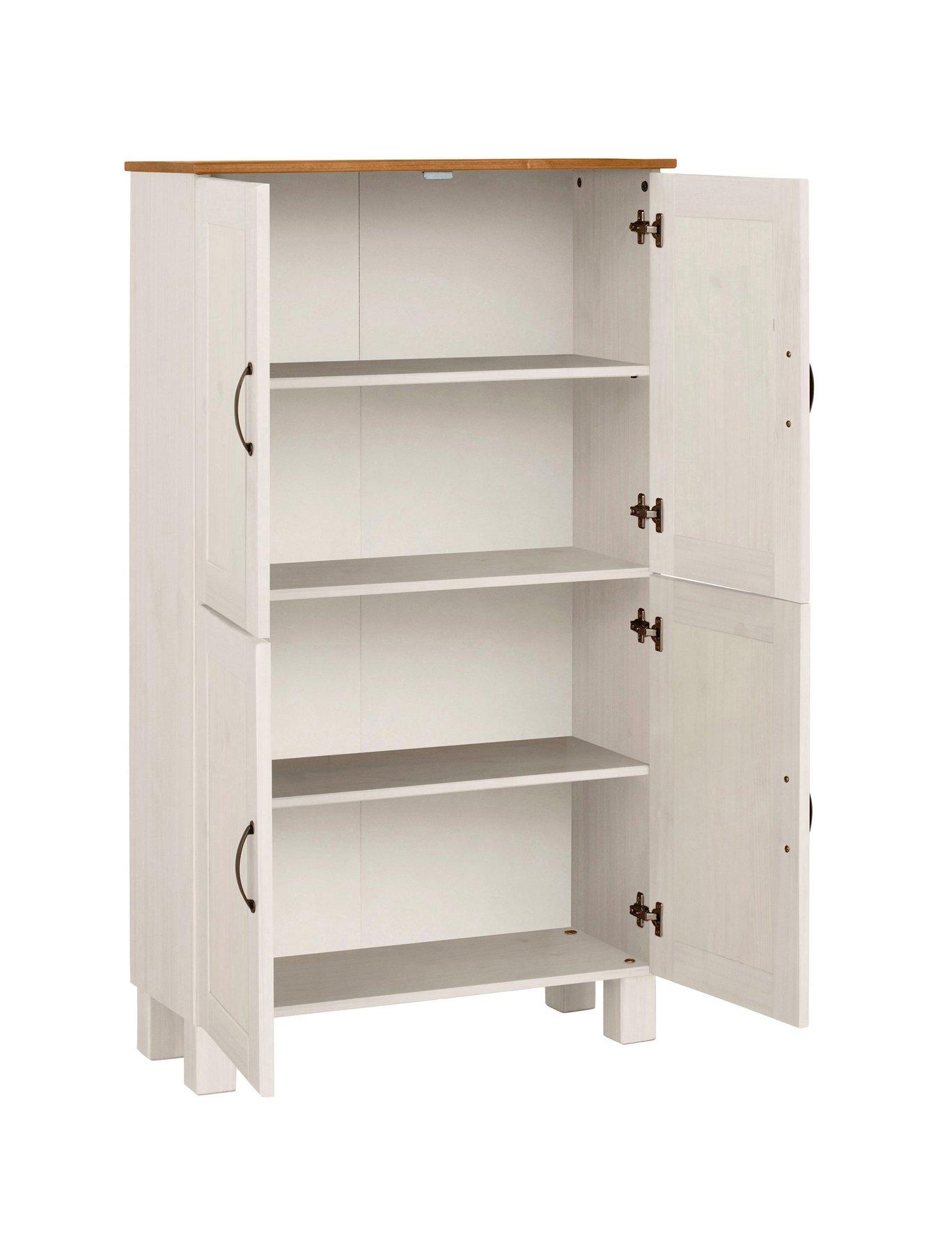 Image 5 of 6 of Dorel Home Alby Bathroom Storage Midi Cabinet - White / Honey