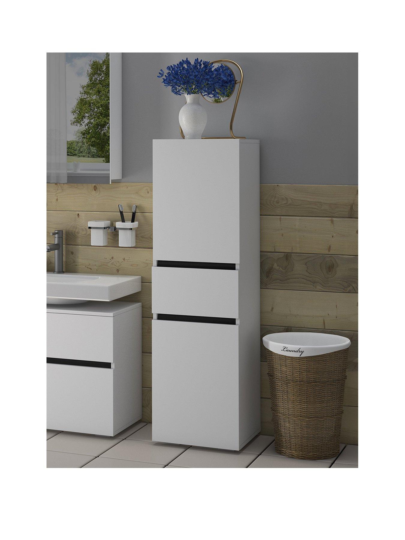 undefined Wisla Bathroom Storage Midi Cabinet - White