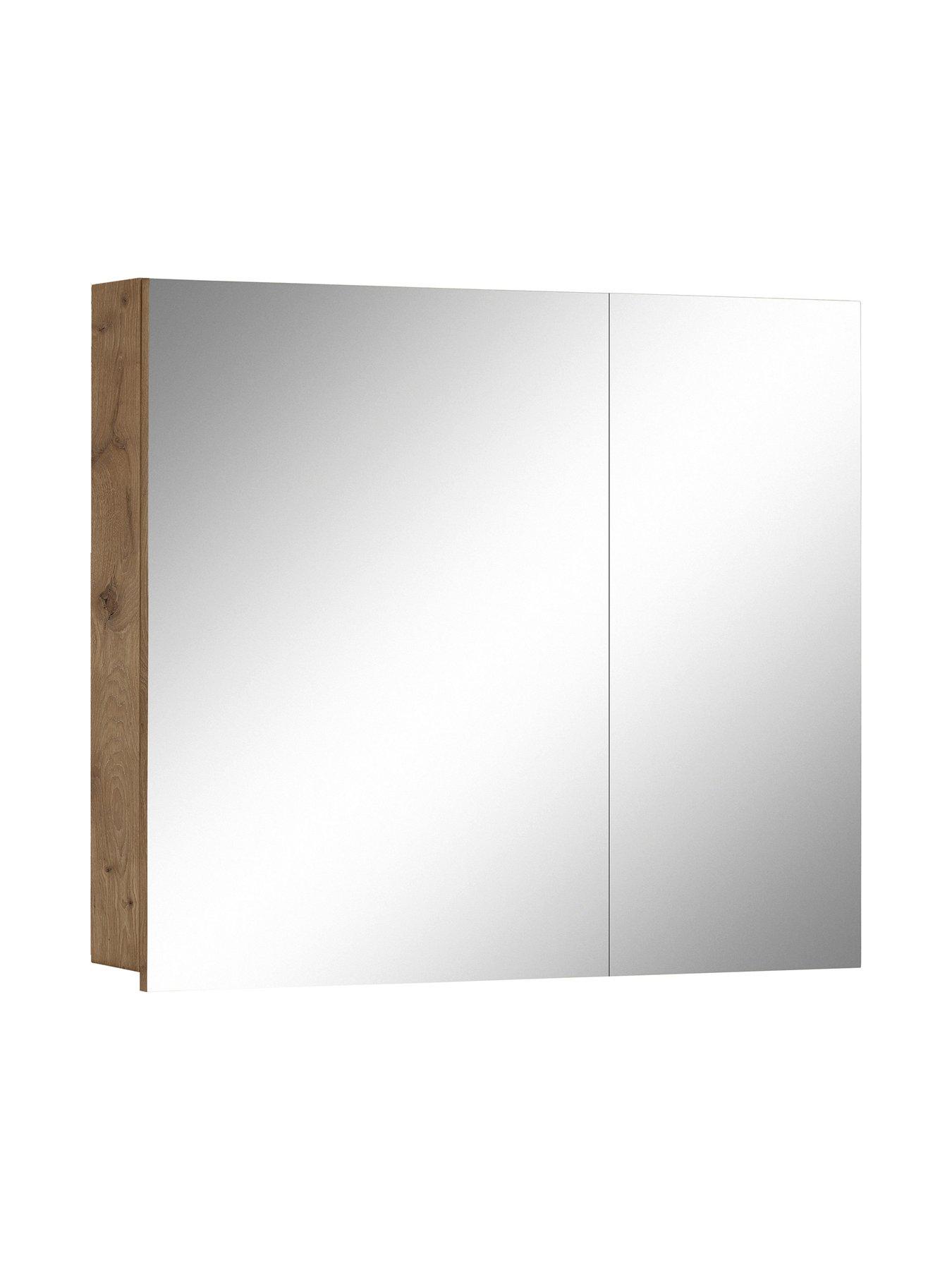 Image 3 of 5 of Dorel Home Wisla Mirrored Bathroom&nbsp;Wall Cabinet - Viking Oak