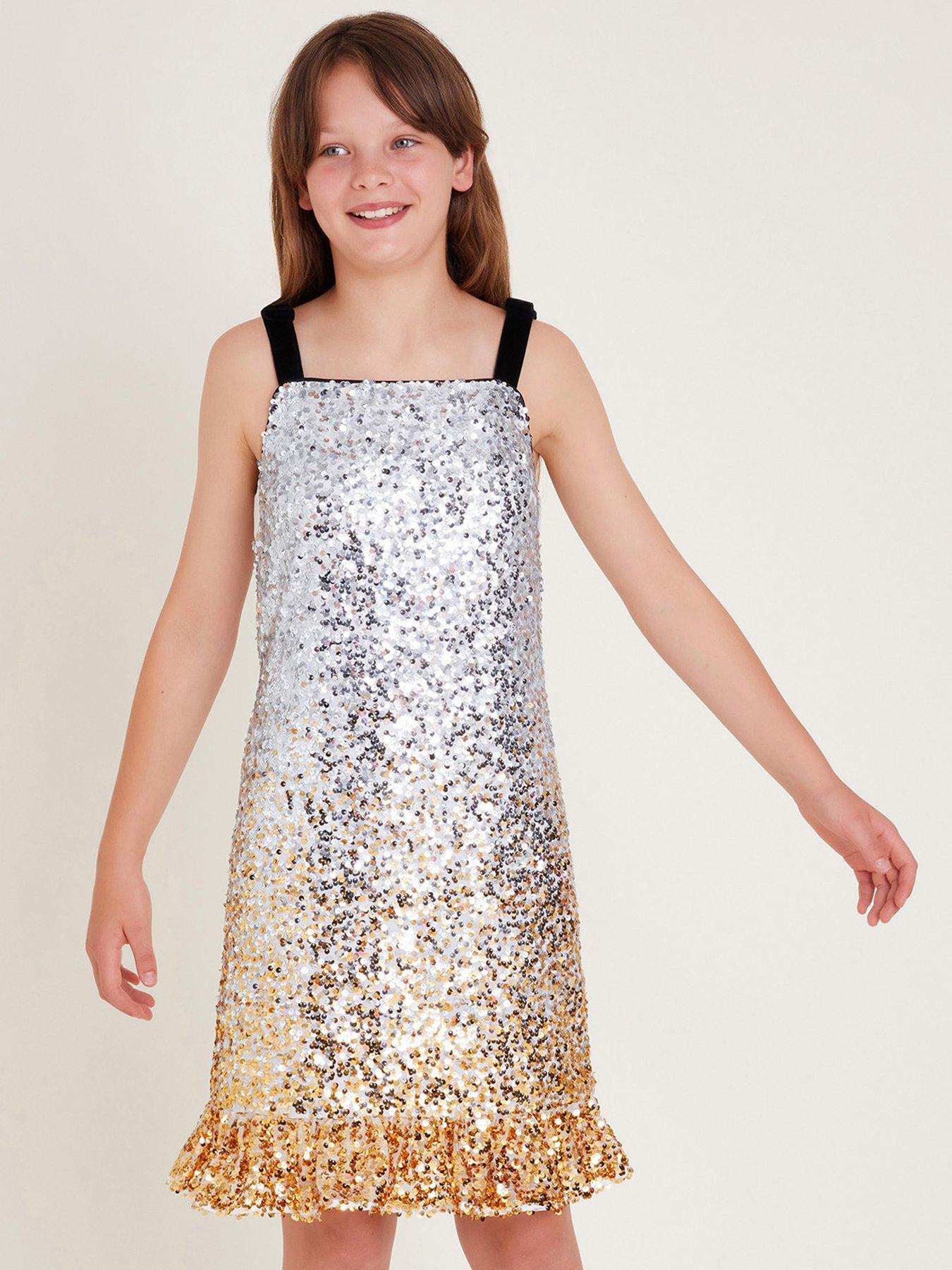 Monsoon silver sequin dress hotsell