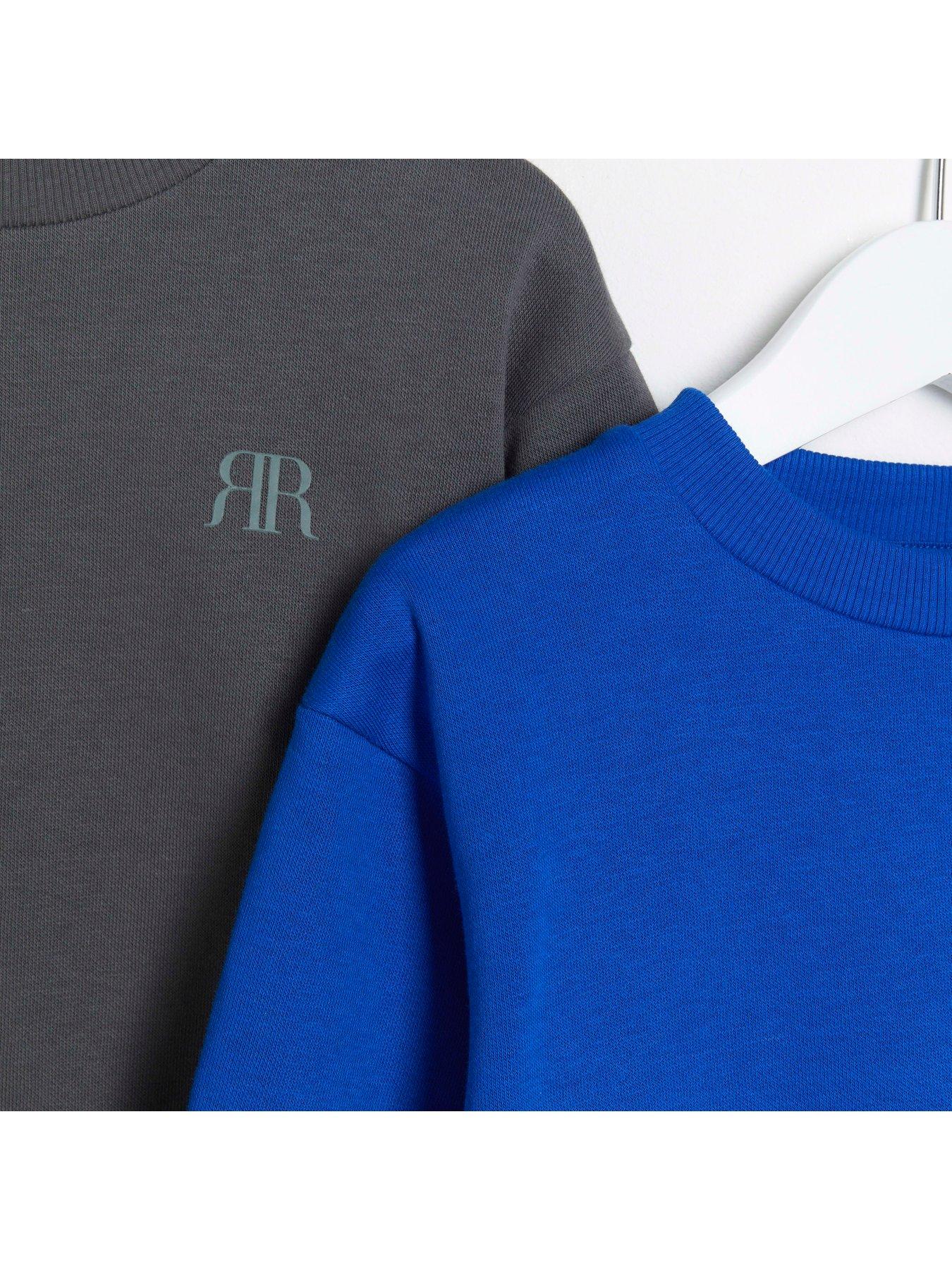 Image 3 of 4 of River Island Mini Boys Sweatshirt Set - Grey/Blue