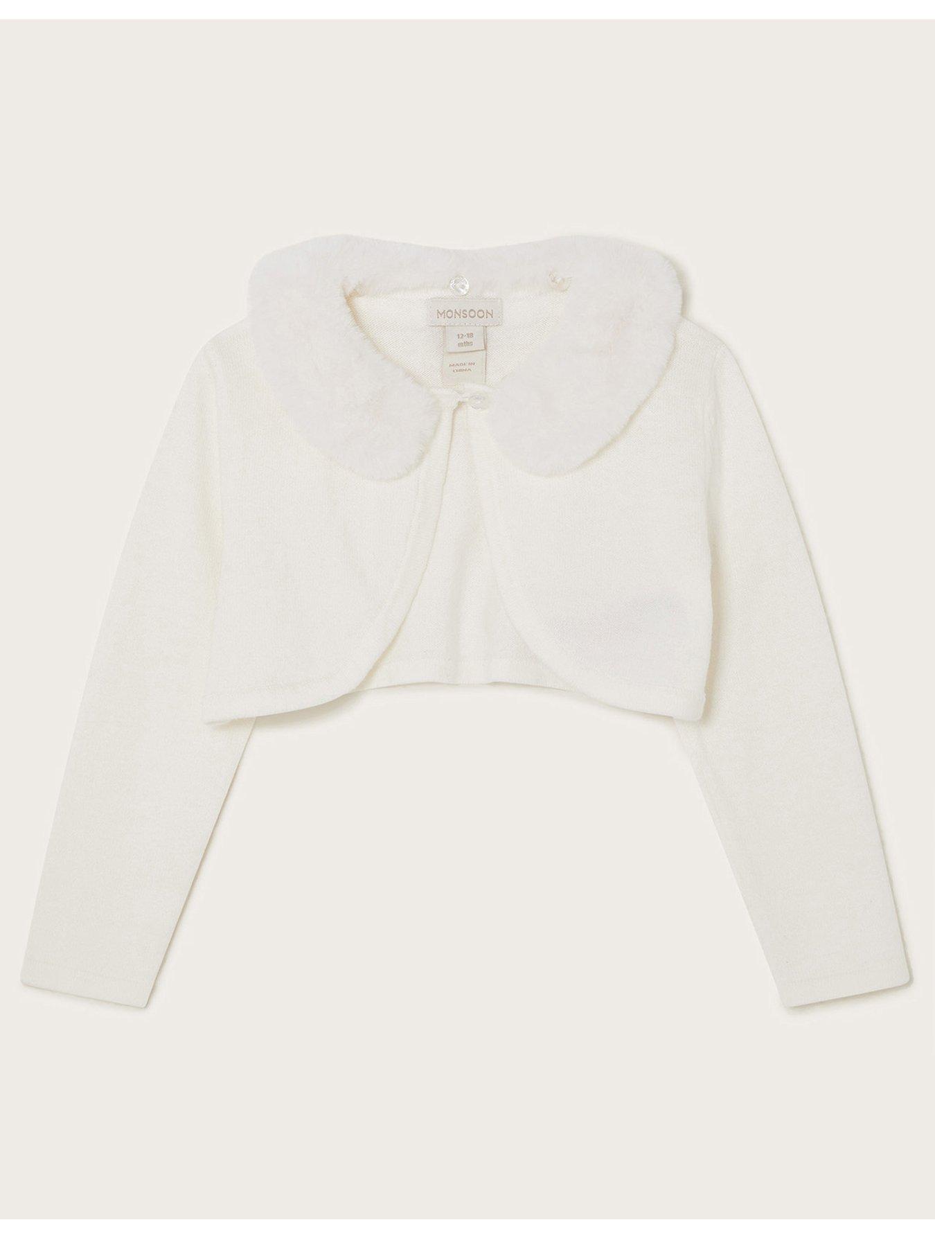 Monsoon Baby Girls Niamh Cardigan Ivory Very