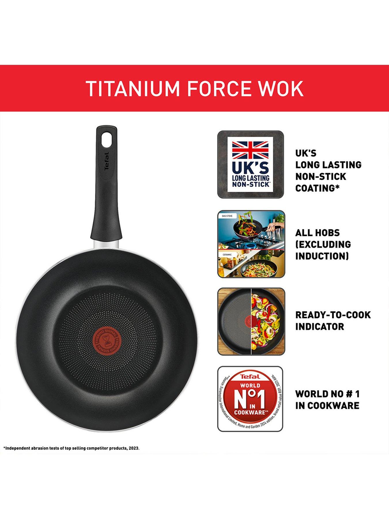 Image 3 of 8 of Tefal Titanium Force 28cm Wok Pan
