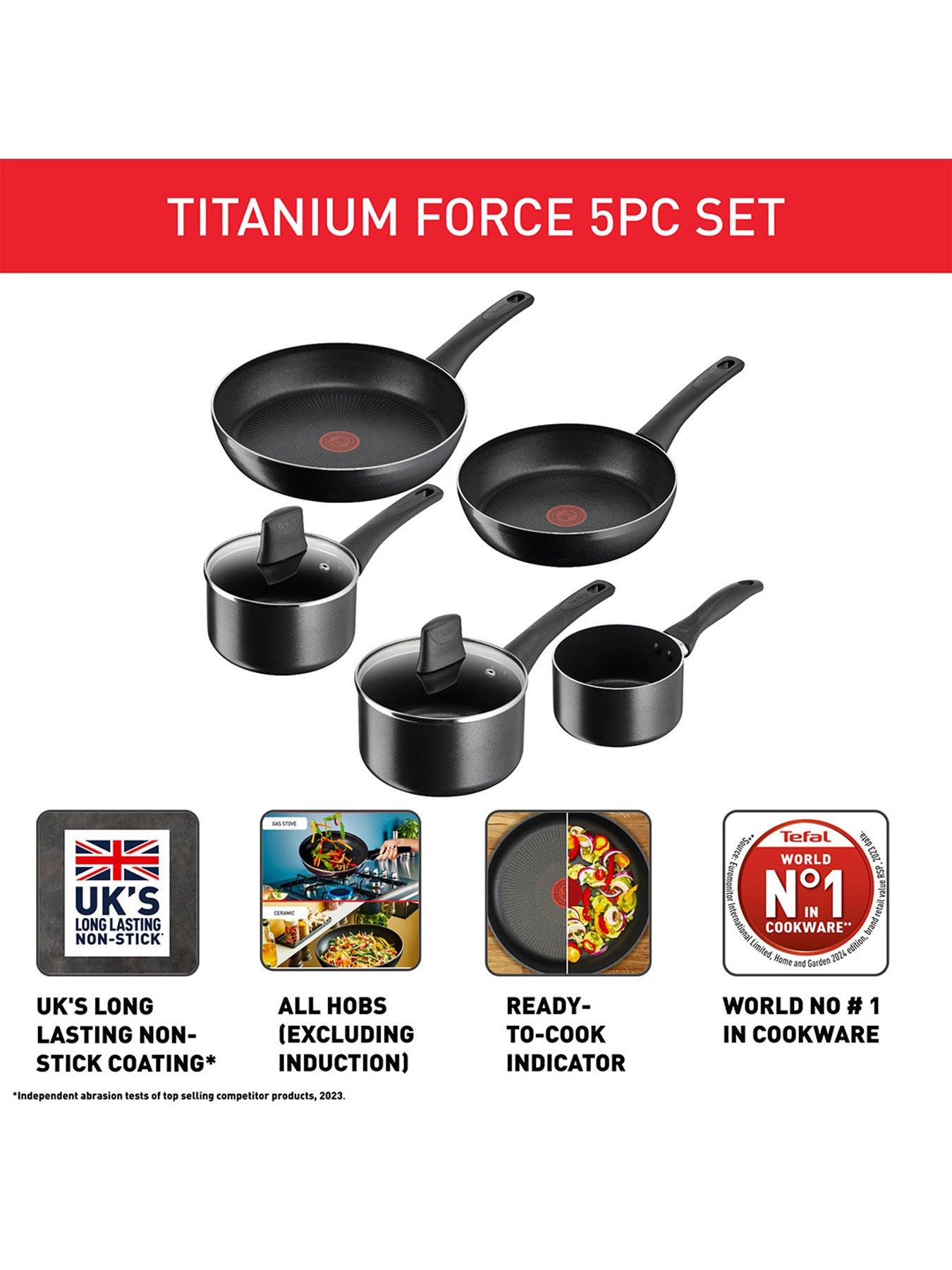 Image 2 of 7 of Tefal Titanium Force 5 Piece Set of Pans