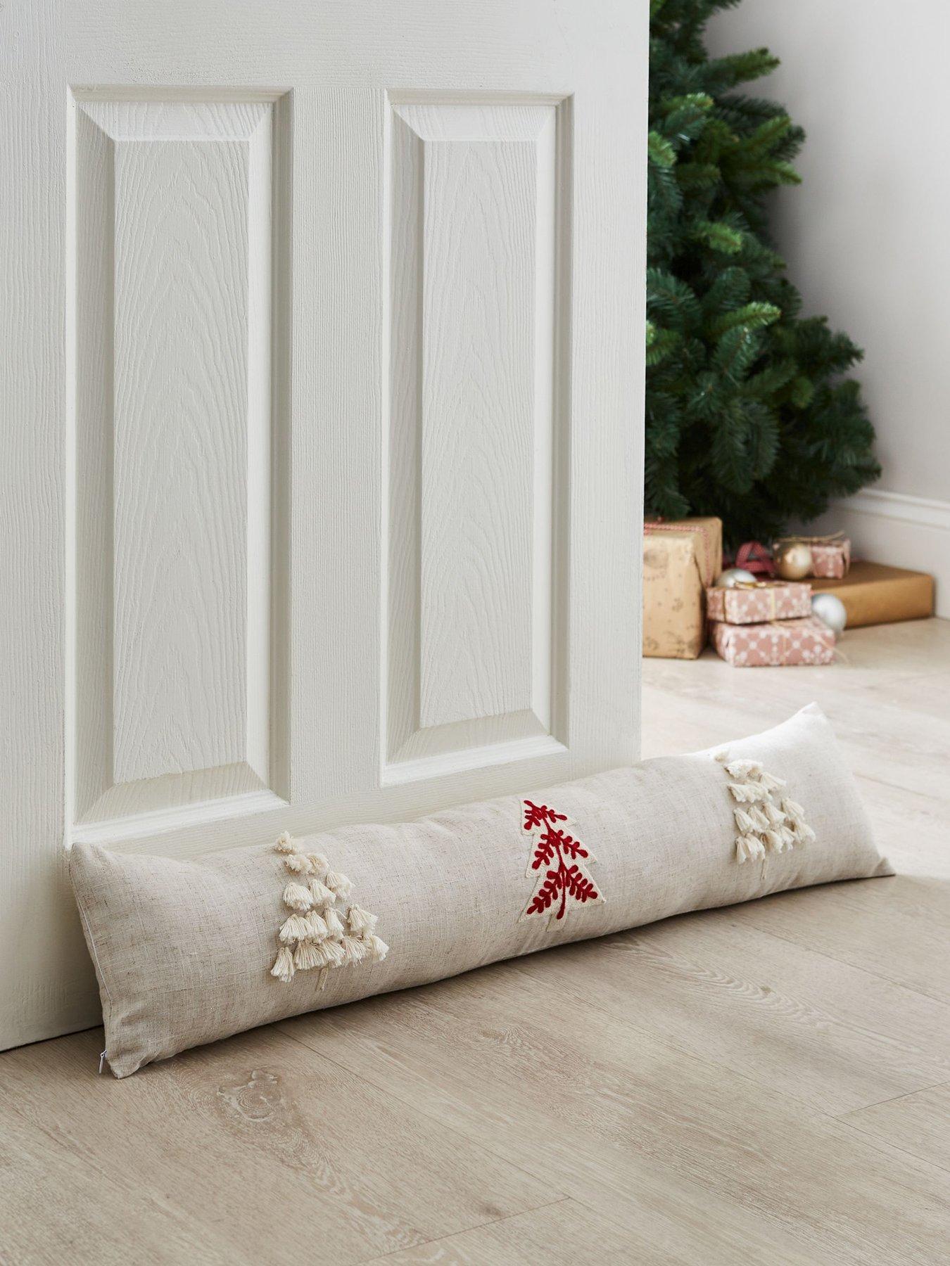 Product photograph of Catherine Lansfield Tufted Christmas Tree Draught Excluder from very.co.uk