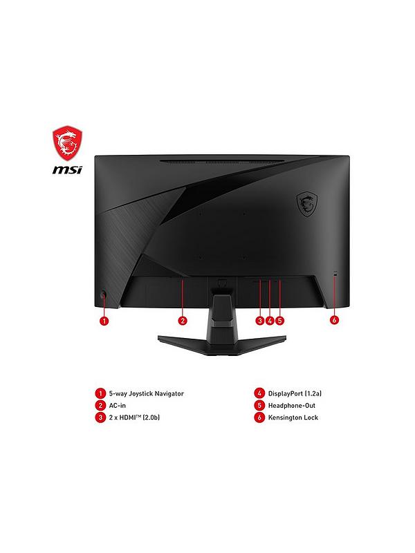 MSI MAG 27C6F 27-inch, Full HD, 180Hz, Rapid VA, Adaptive MSI MAG 27C6F 27-inch, Full HD, 180Hz, Rapid VA, Adaptive