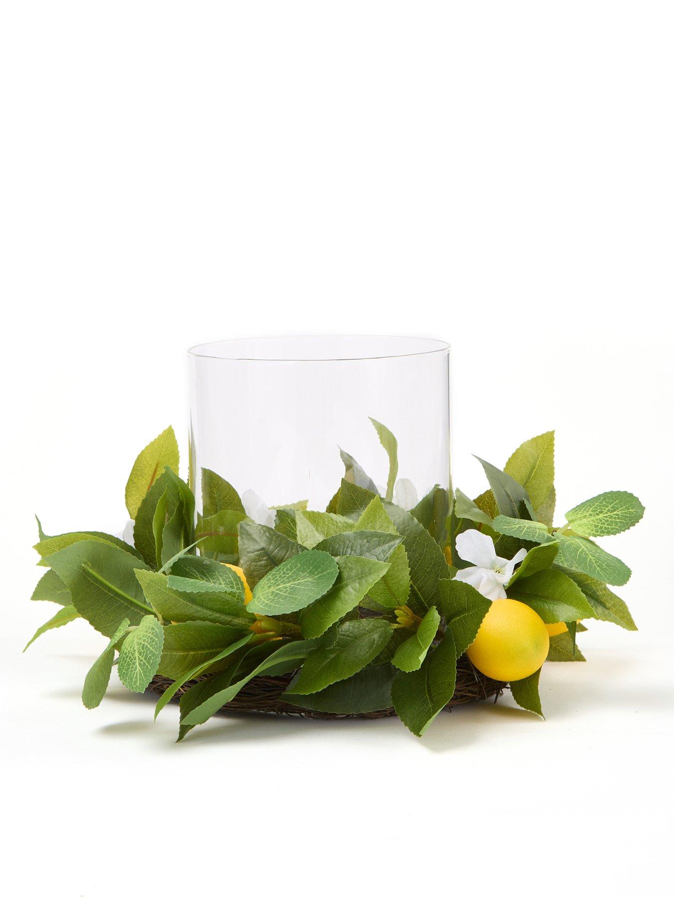 Image 4 of 6 of Very Home Lemon Hurricane Vase Table Centre (35cm)