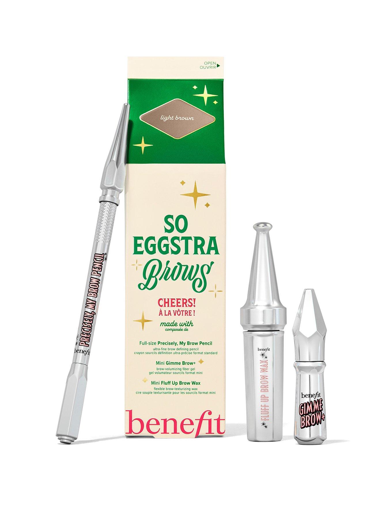 Image 1 of 8 of Benefit So Eggstra Brows Precisely My Brow Eyebrow Pencil, Fluff Up Brow Wax &amp; Gimme Brow+ Gel (Worth &pound;55)