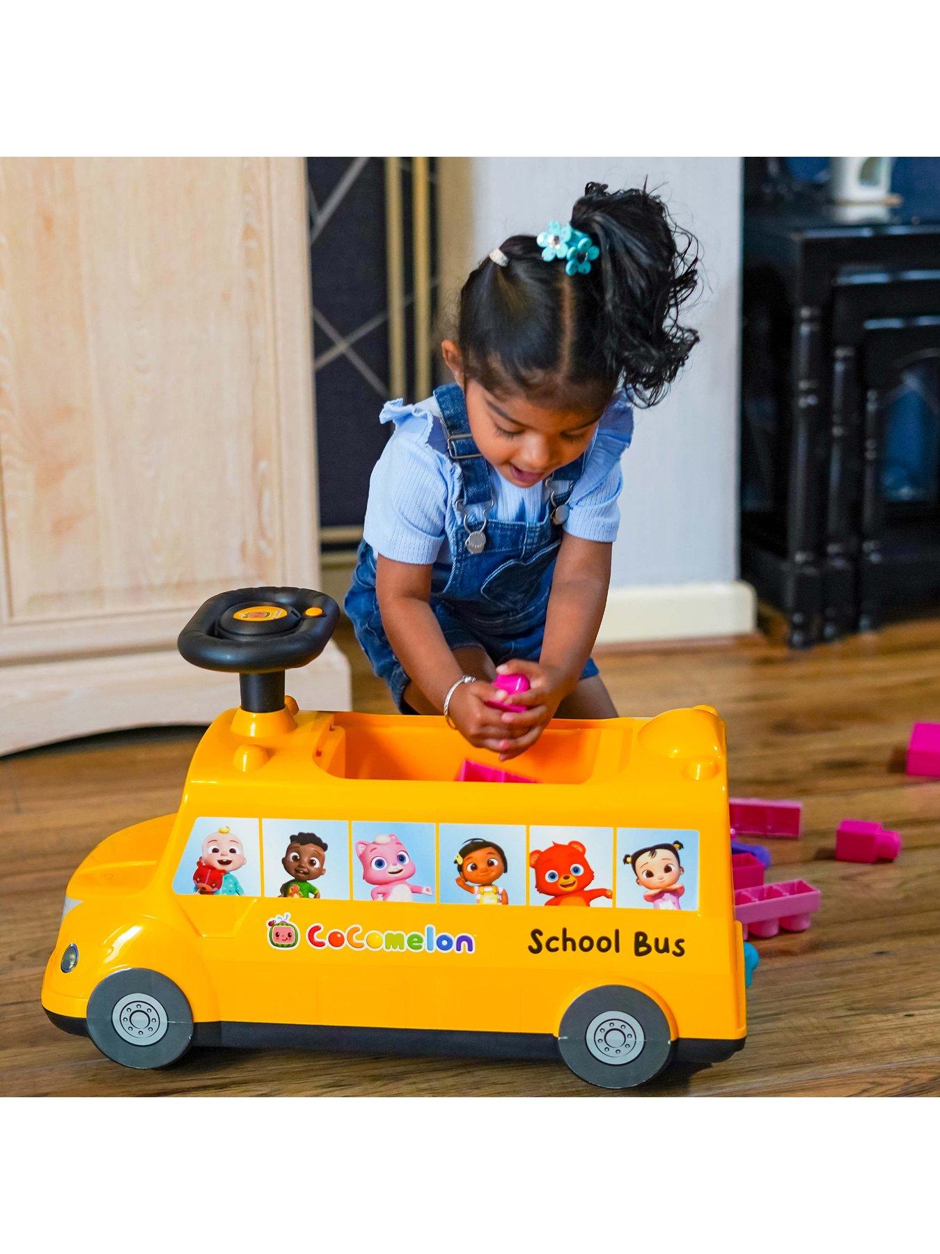 Image 3 of 8 of Cocomelon School Bus Ride-On with Sing-Along Nursery Rhymes