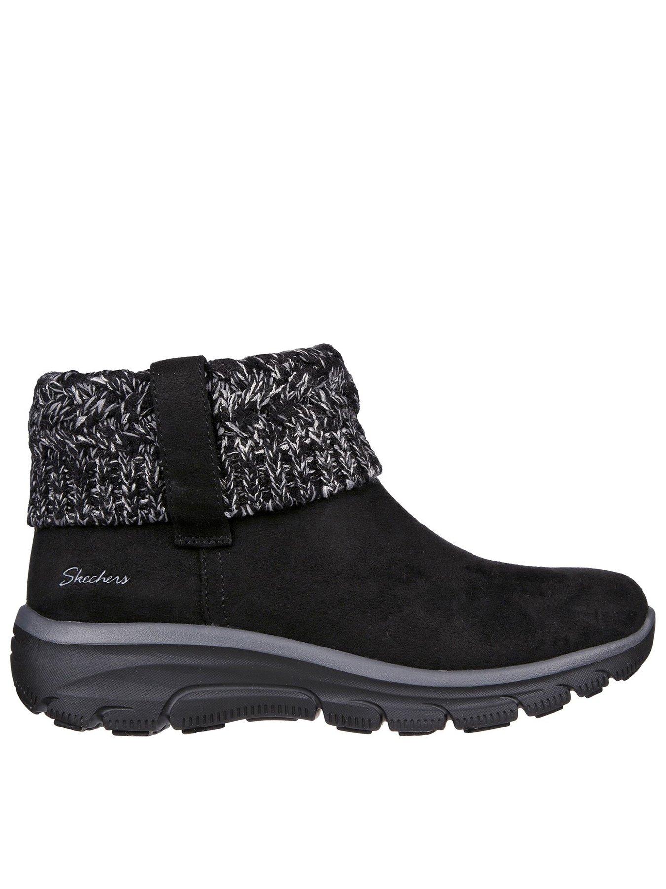 Skechers knitted ankle bootie bungee on sale