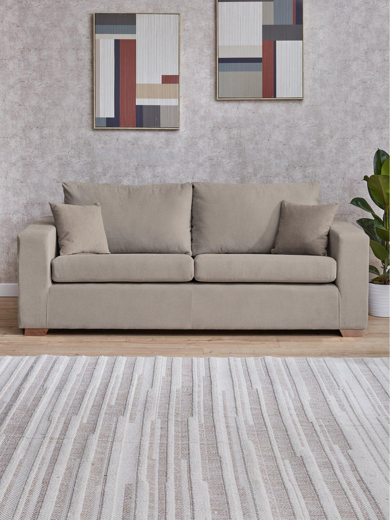 undefined Valencia Fabric 3 Seater Sofa