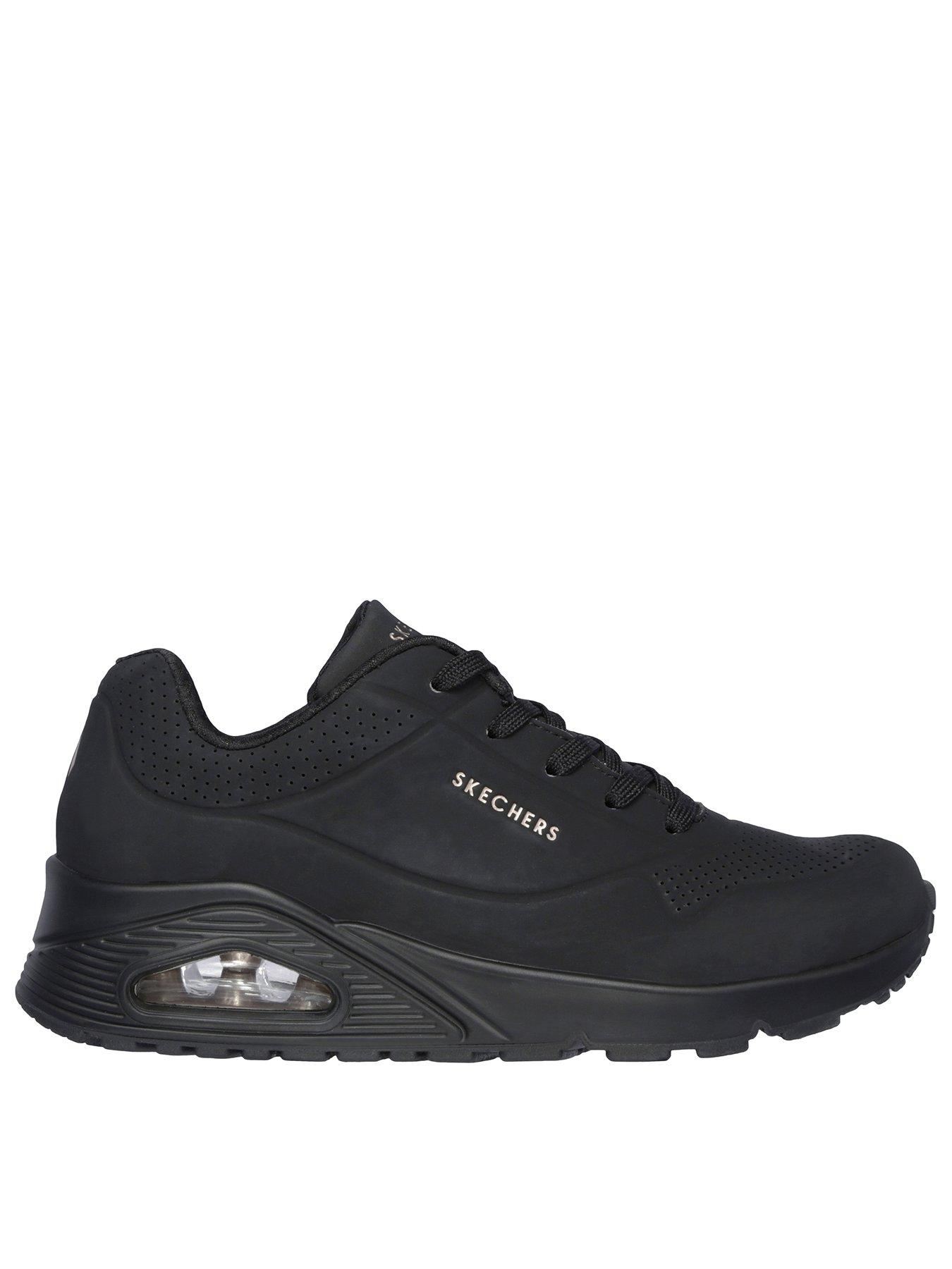 Womens Black Skechers All Black Skechers Very