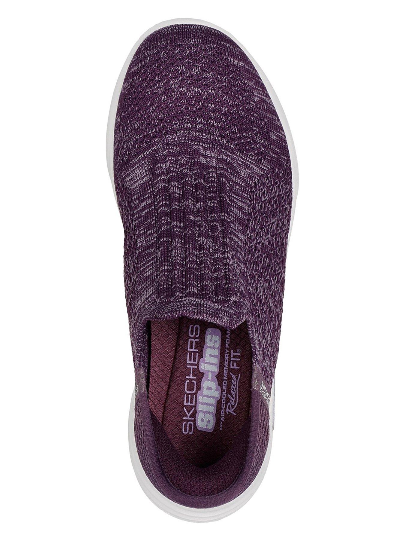 Dark purple skechers best sale