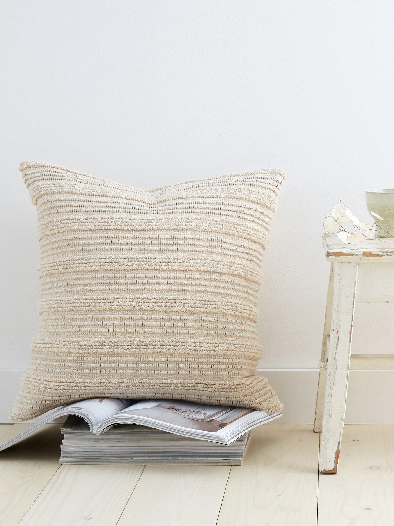 Product photograph of Pineapple Elephant Tufted Stripes Filled Cushion from very.co.uk