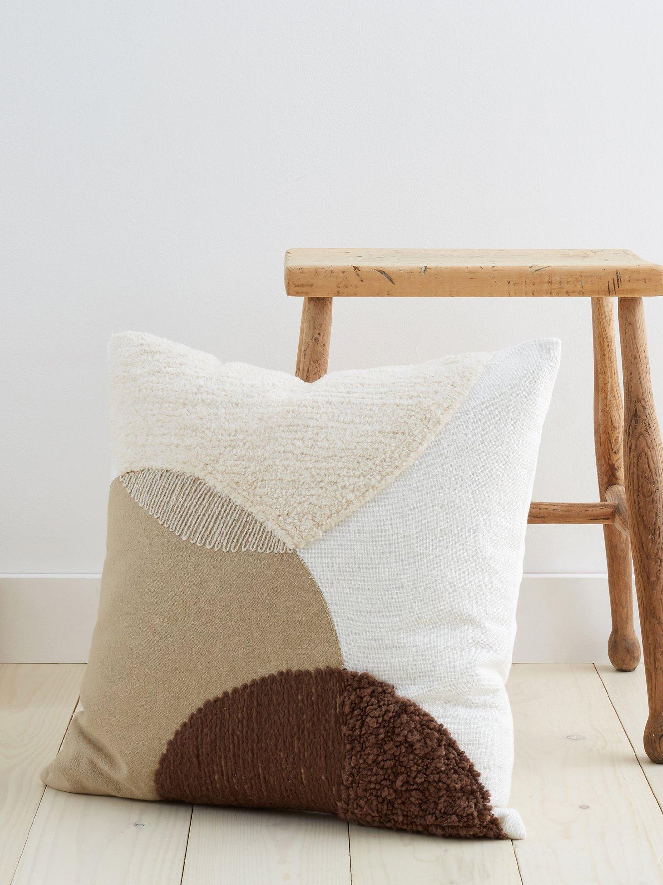 Product photograph of Pineapple Elephant Tufted Semi Circle Filled Cushion from very.co.uk