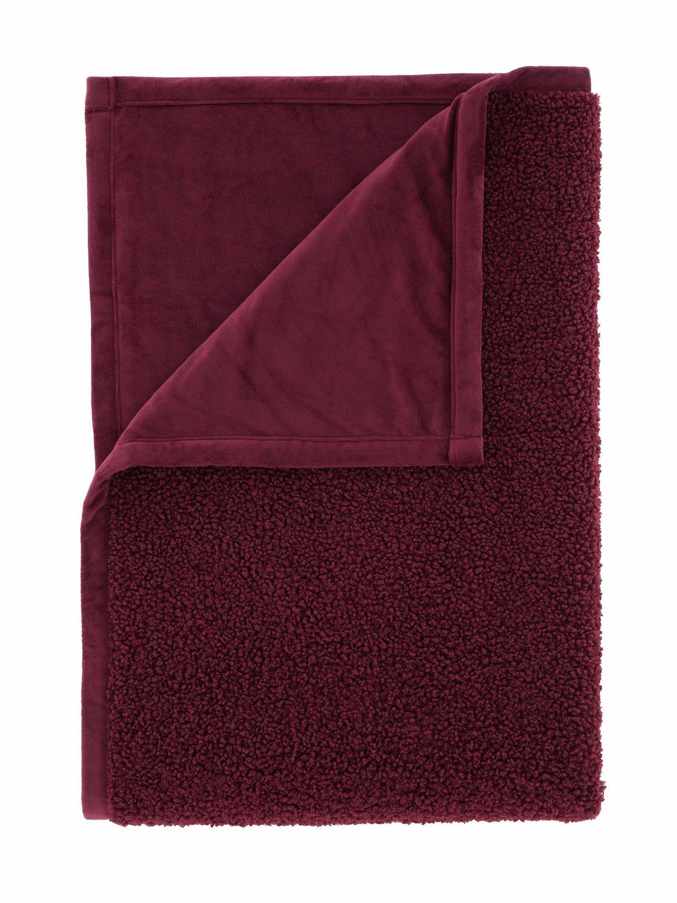 Catherine Lansfield So Soft Velvet Boucle Throw