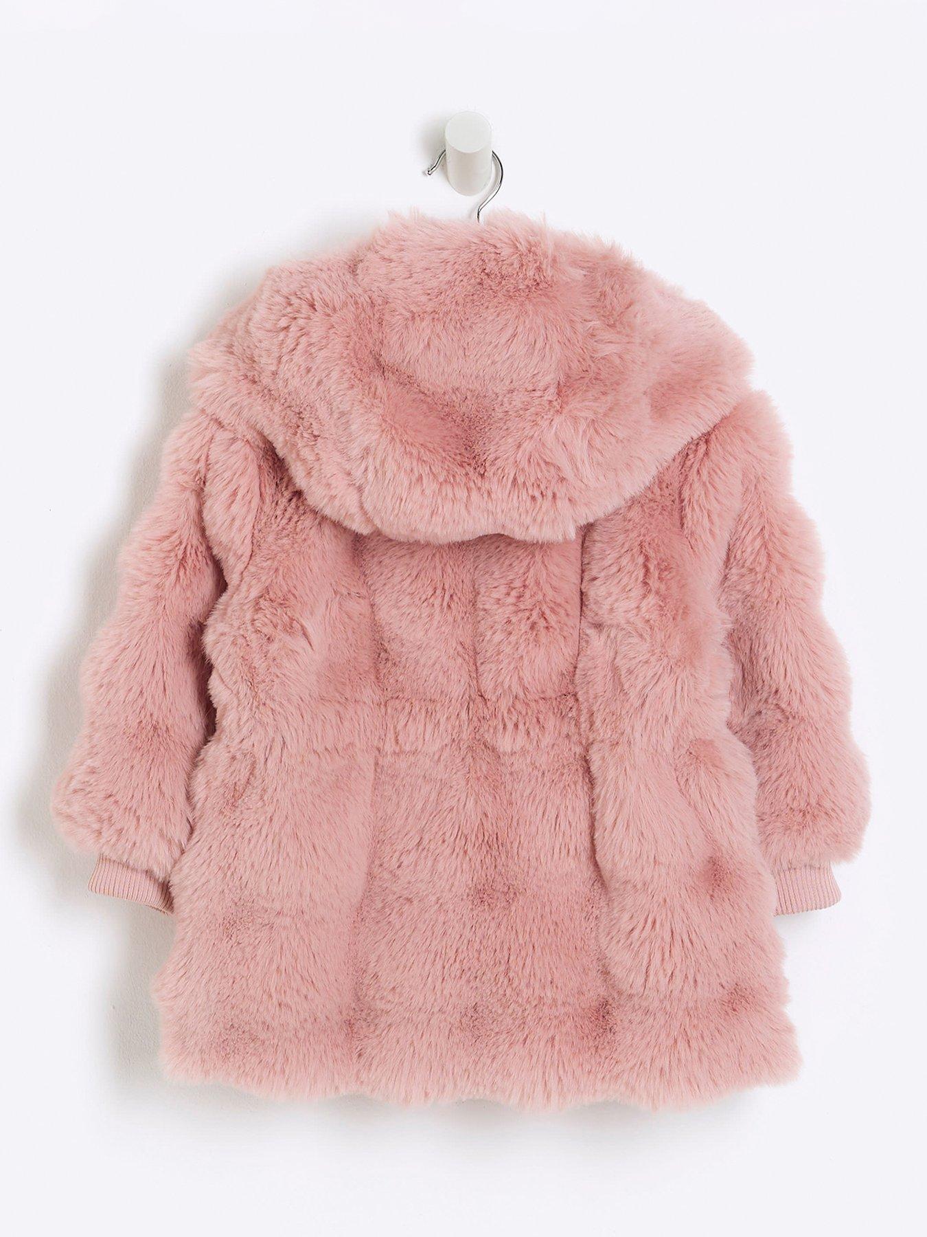 River island fur hoodie sales
