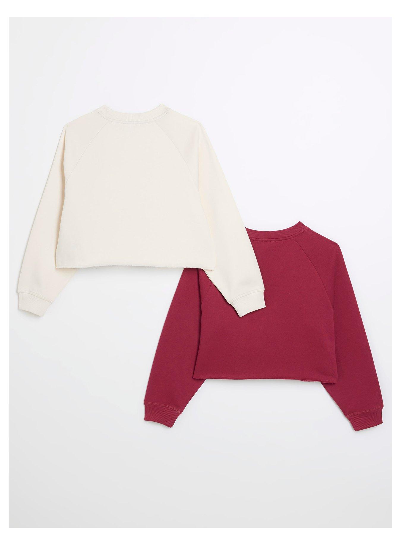 River island red sweatshirt sale