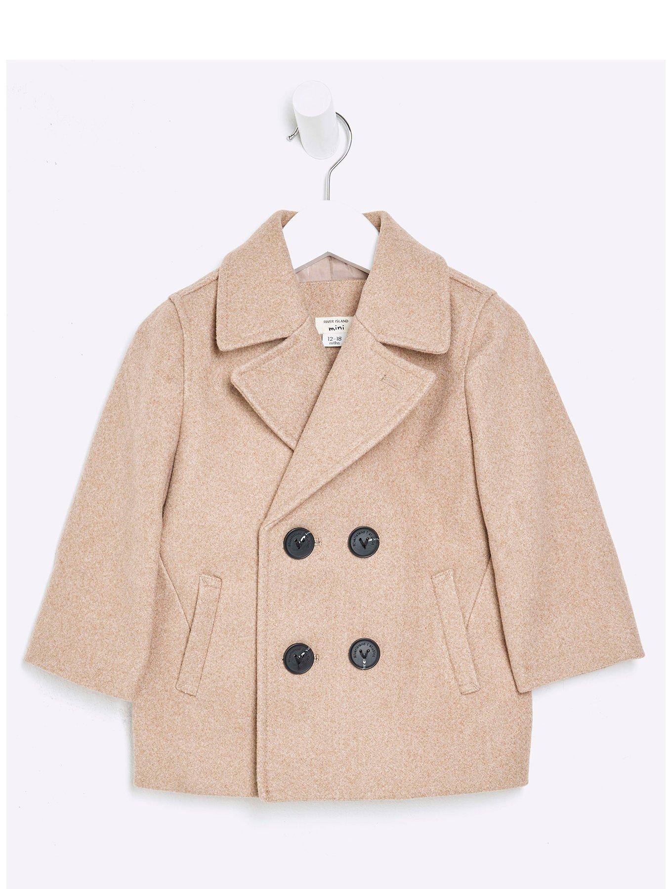 Buttoned Padded Peacoat Beige