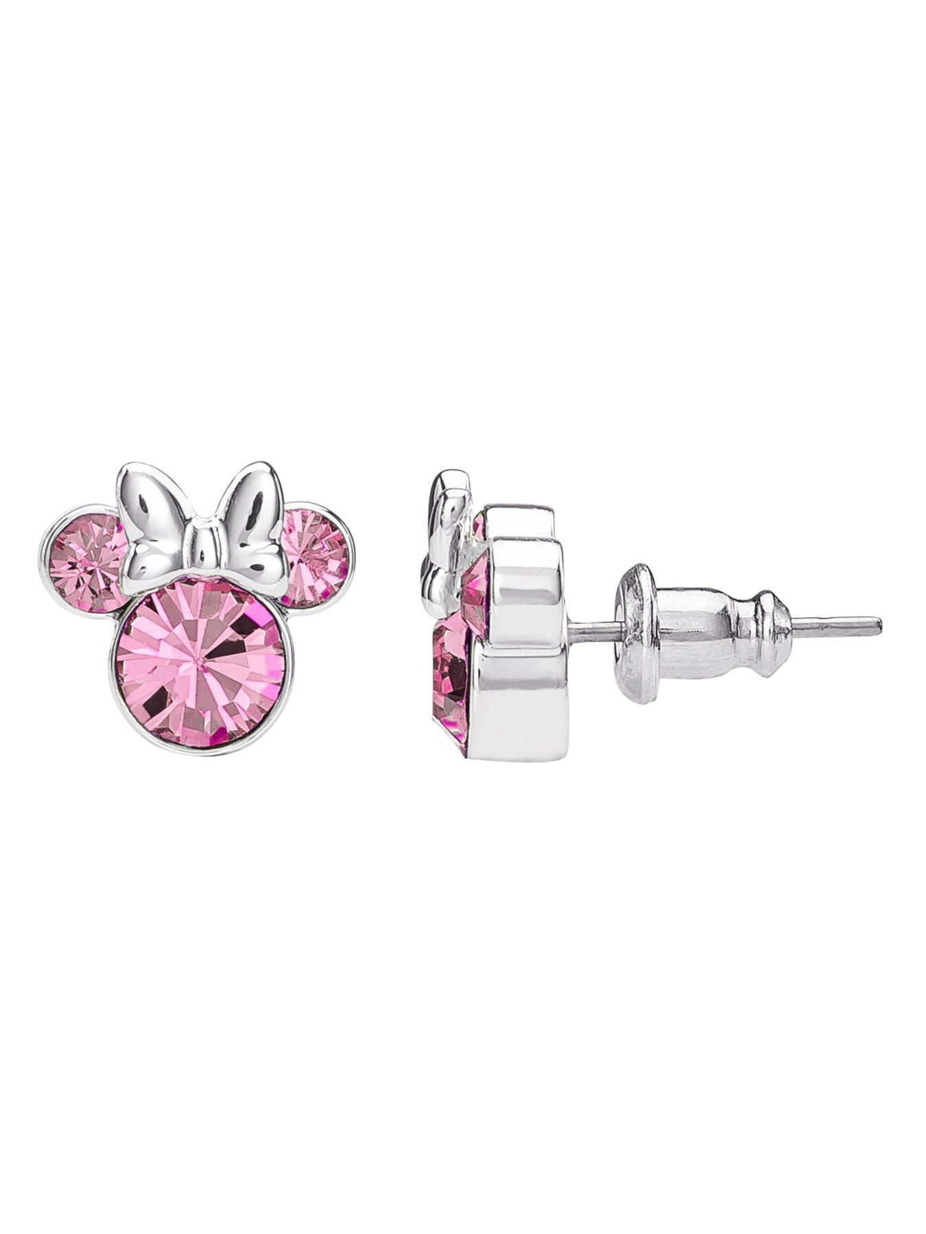 Image 3 of 4 of Disney Minnie Mouse Pink Bow Earrings