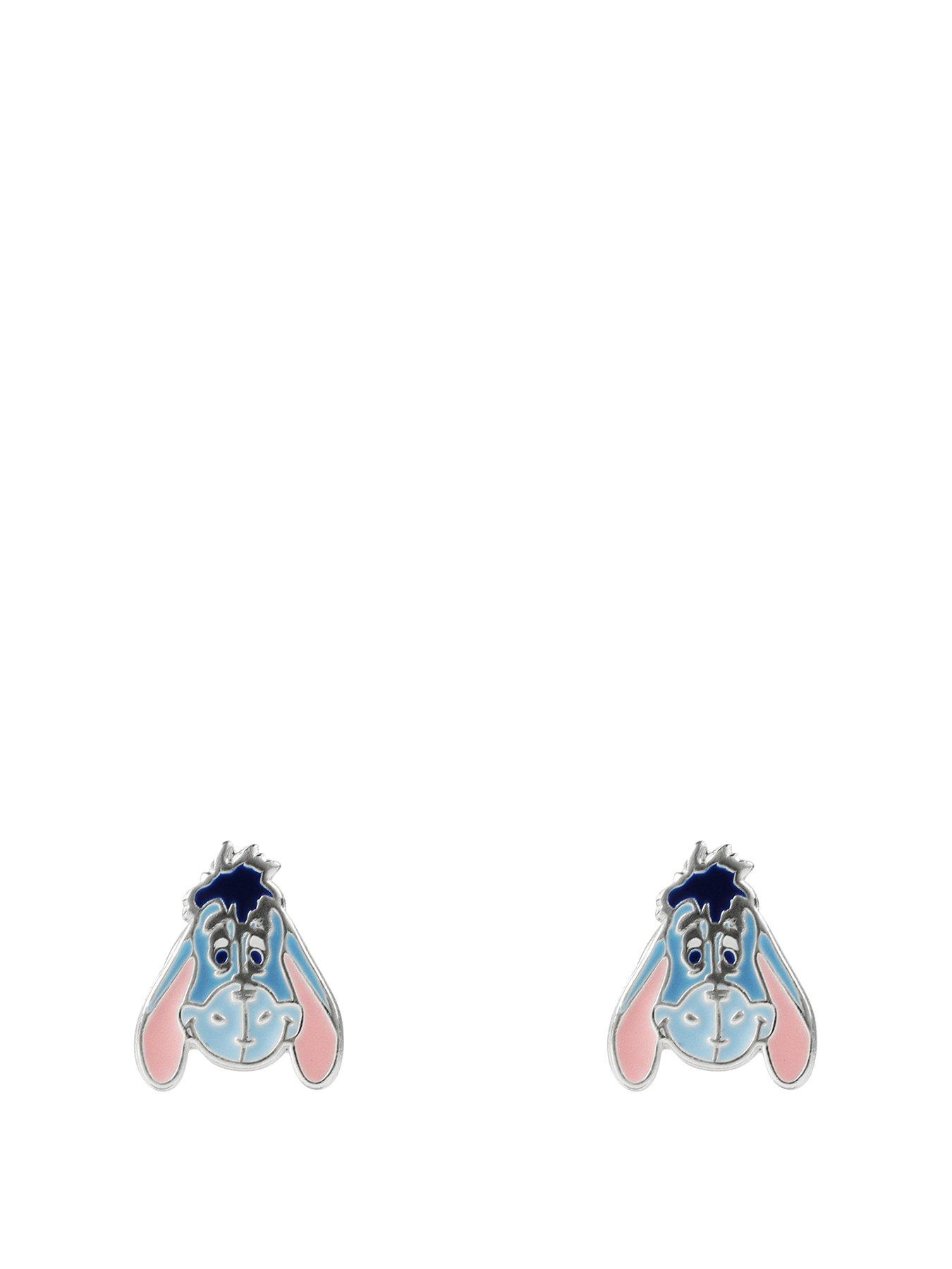 Product photograph of Disney Winnie The Pooh Eeyore Enamel Earrings from very.co.uk