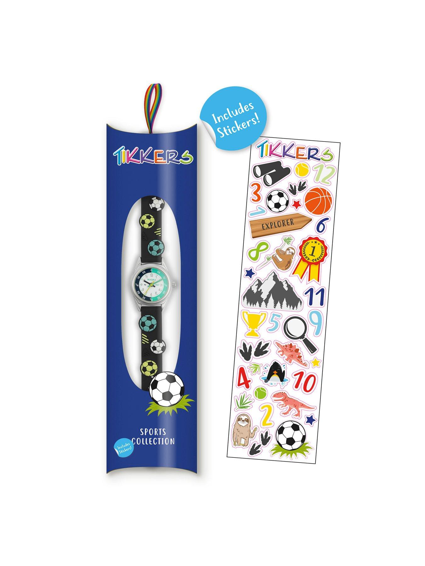 Image 4 of 4 of Tikkers Time Teacher 3D Navy Football Silicone Strap Watch