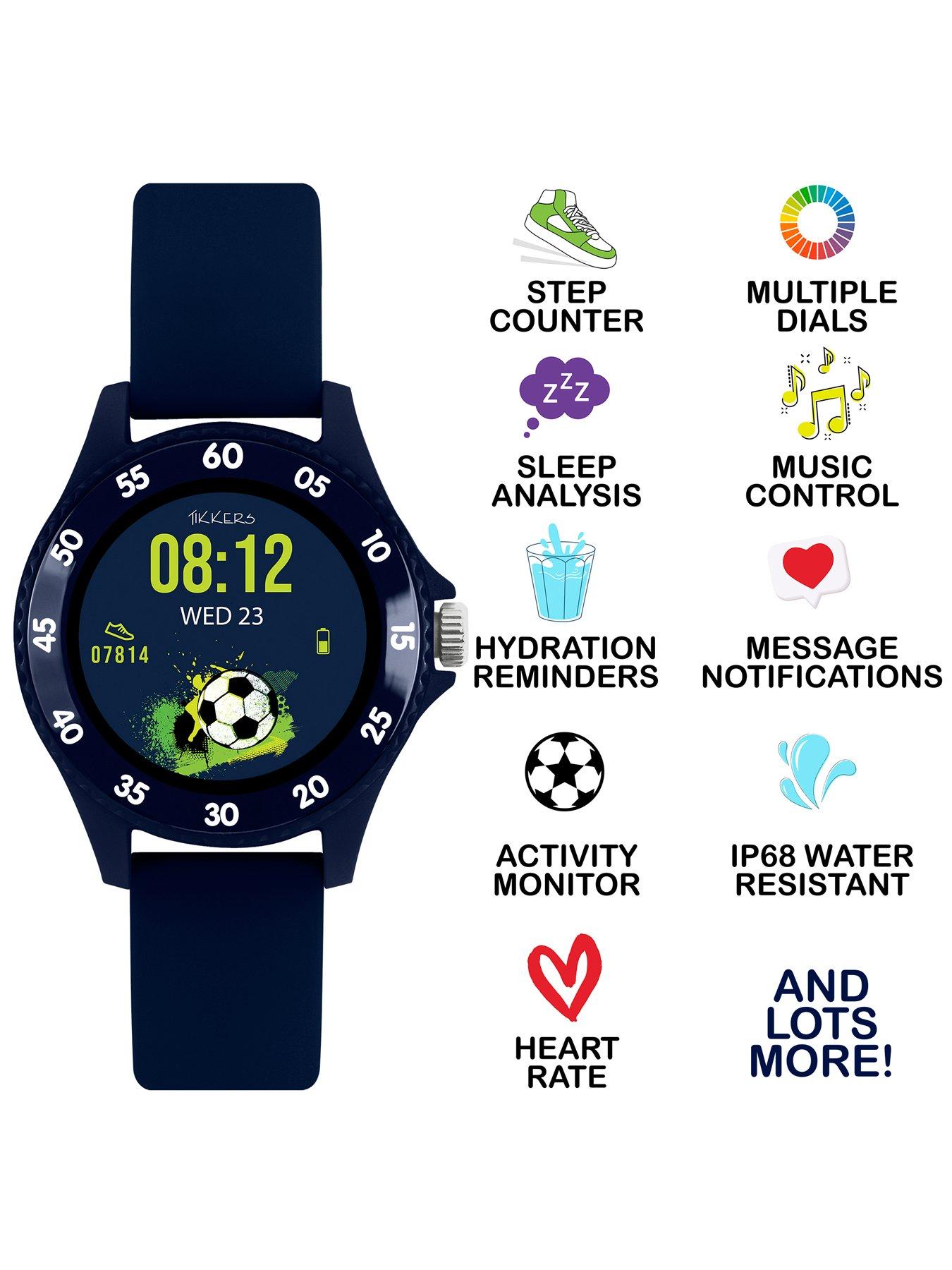 Tikkers Smart Series 34 Navy Silicone Strap Smart Watch Very