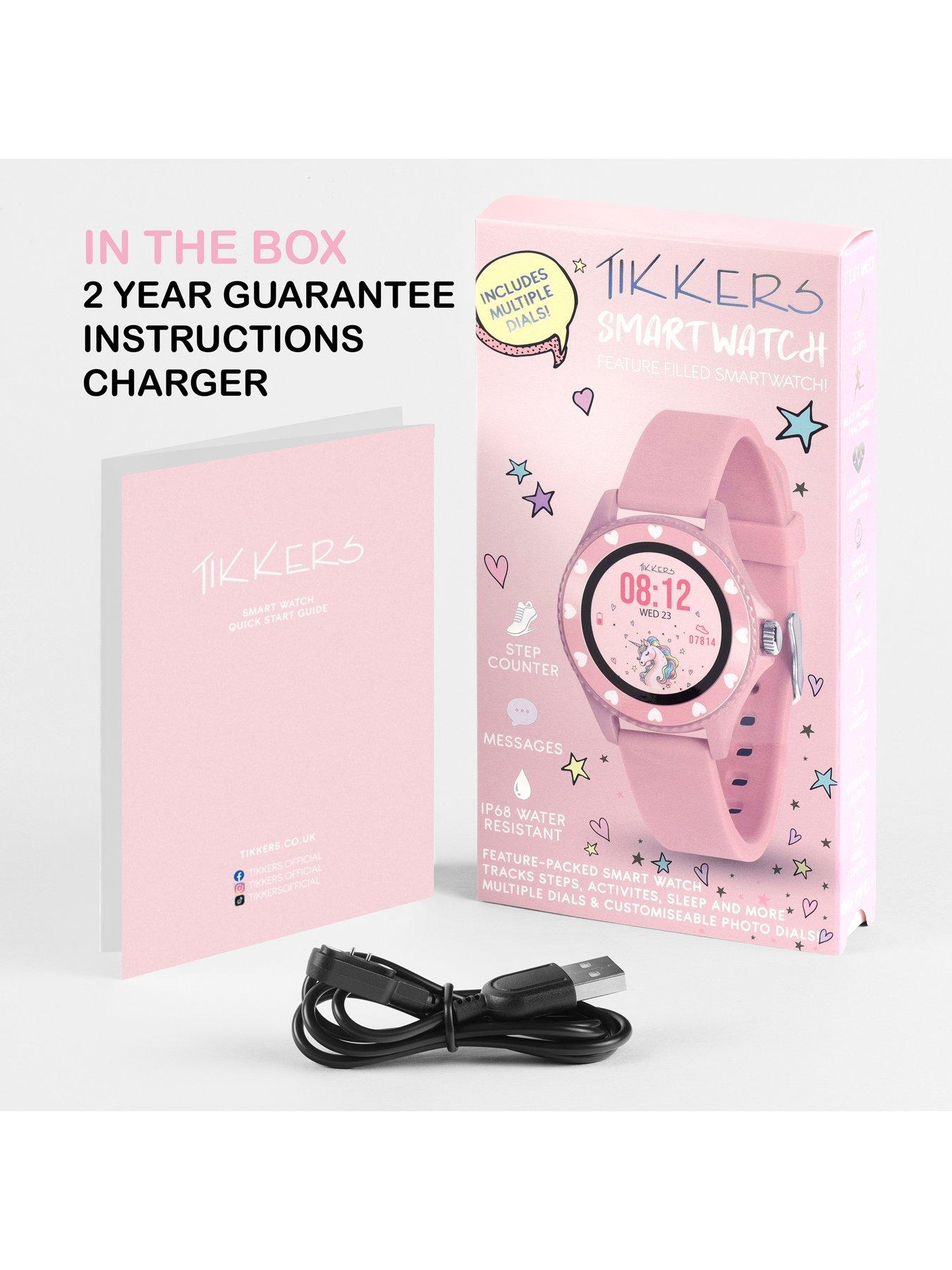 Image 5 of 6 of Tikkers Smart Series 34 Pink Silicone Strap Smart Watch