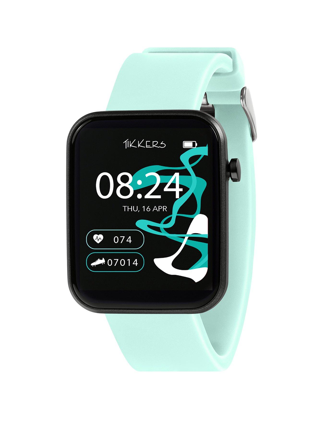Image 1 of 6 of Tikkers Smart Series 13 Blue Silicone Strap Smart Watch