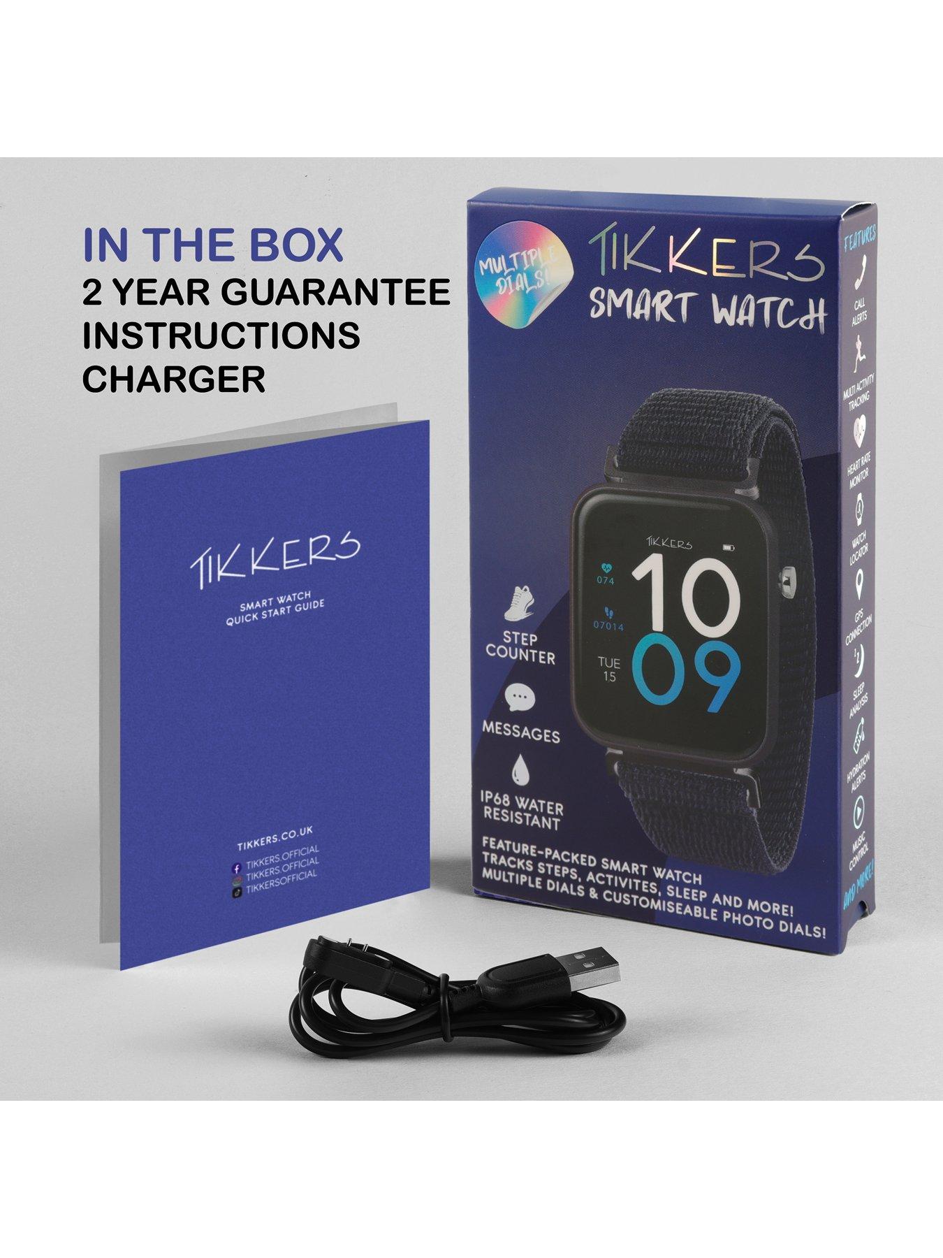 Image 5 of 6 of Tikkers Smart Series 13 Navy Riptape Strap Smart watch