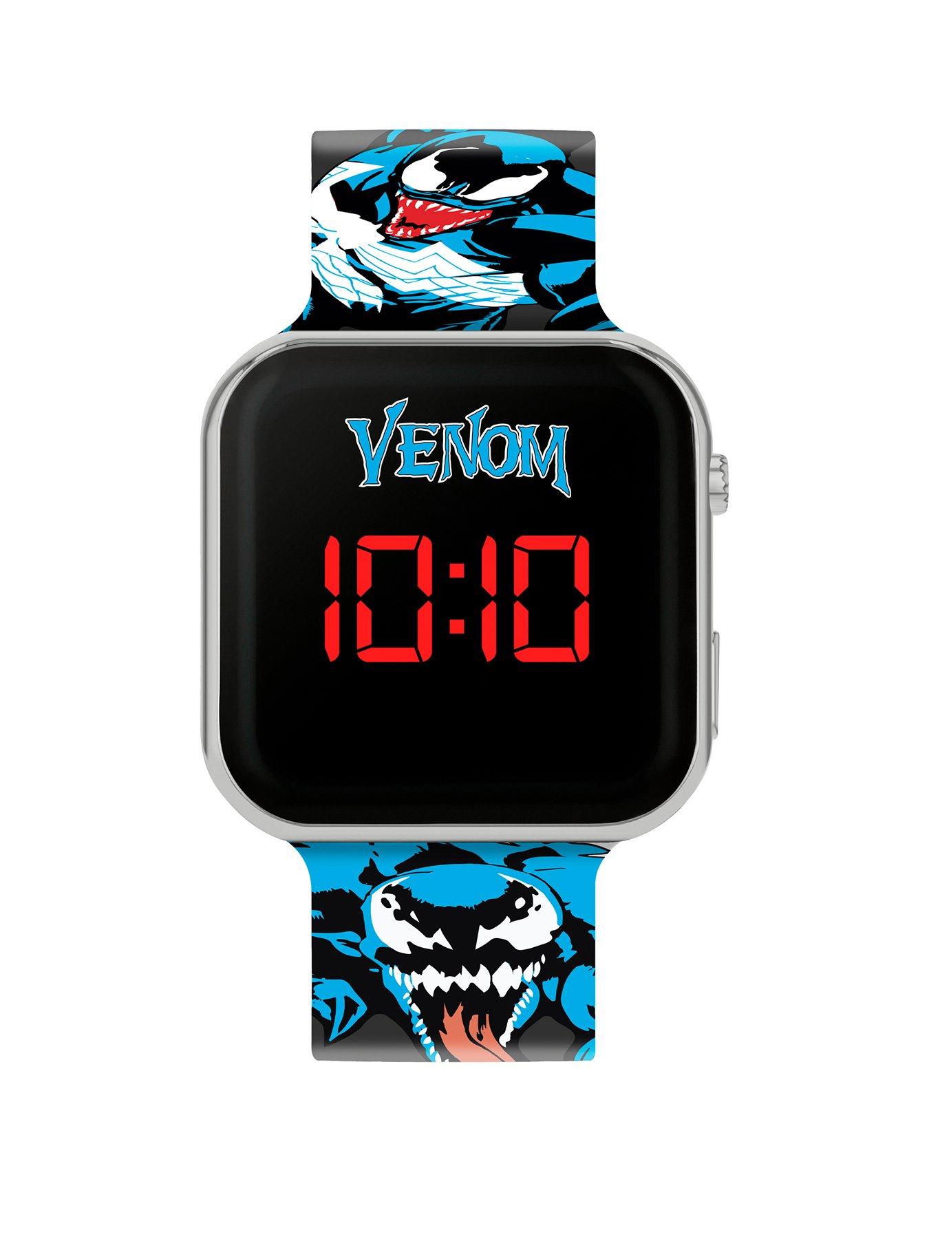 Product photograph of Disney Venom Printed Strap Led Watch from very.co.uk