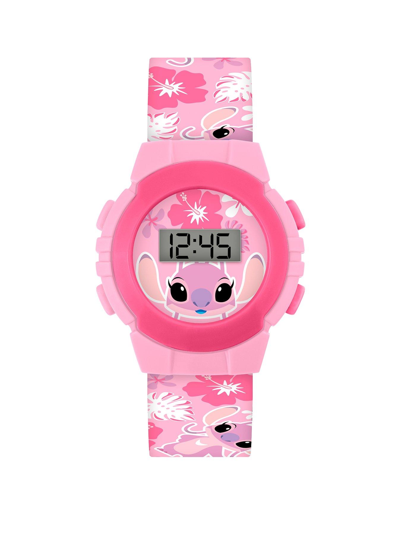 Product photograph of Disney Lilo And Stitch Pink Digital Watch from very.co.uk