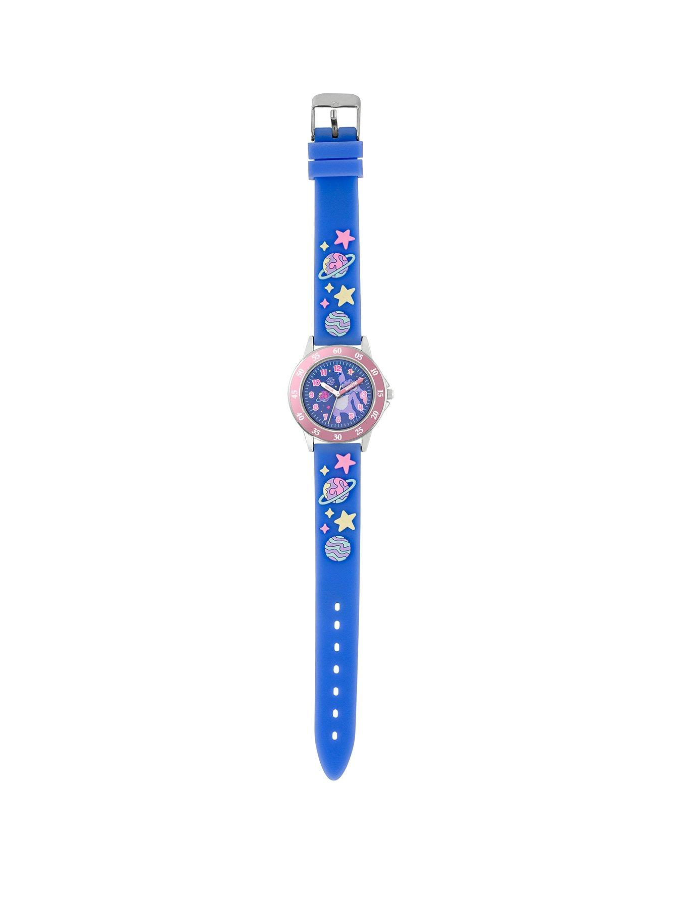 Lilo and Stitch Purple 3D Time Teacher Strap Watch