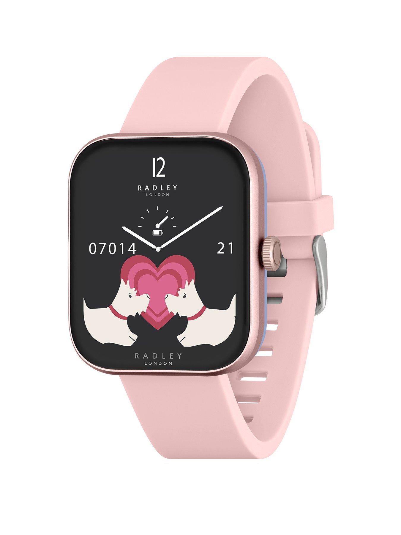 Product photograph of Radley Ladies Series 32 Pink Smart Watch from very.co.uk