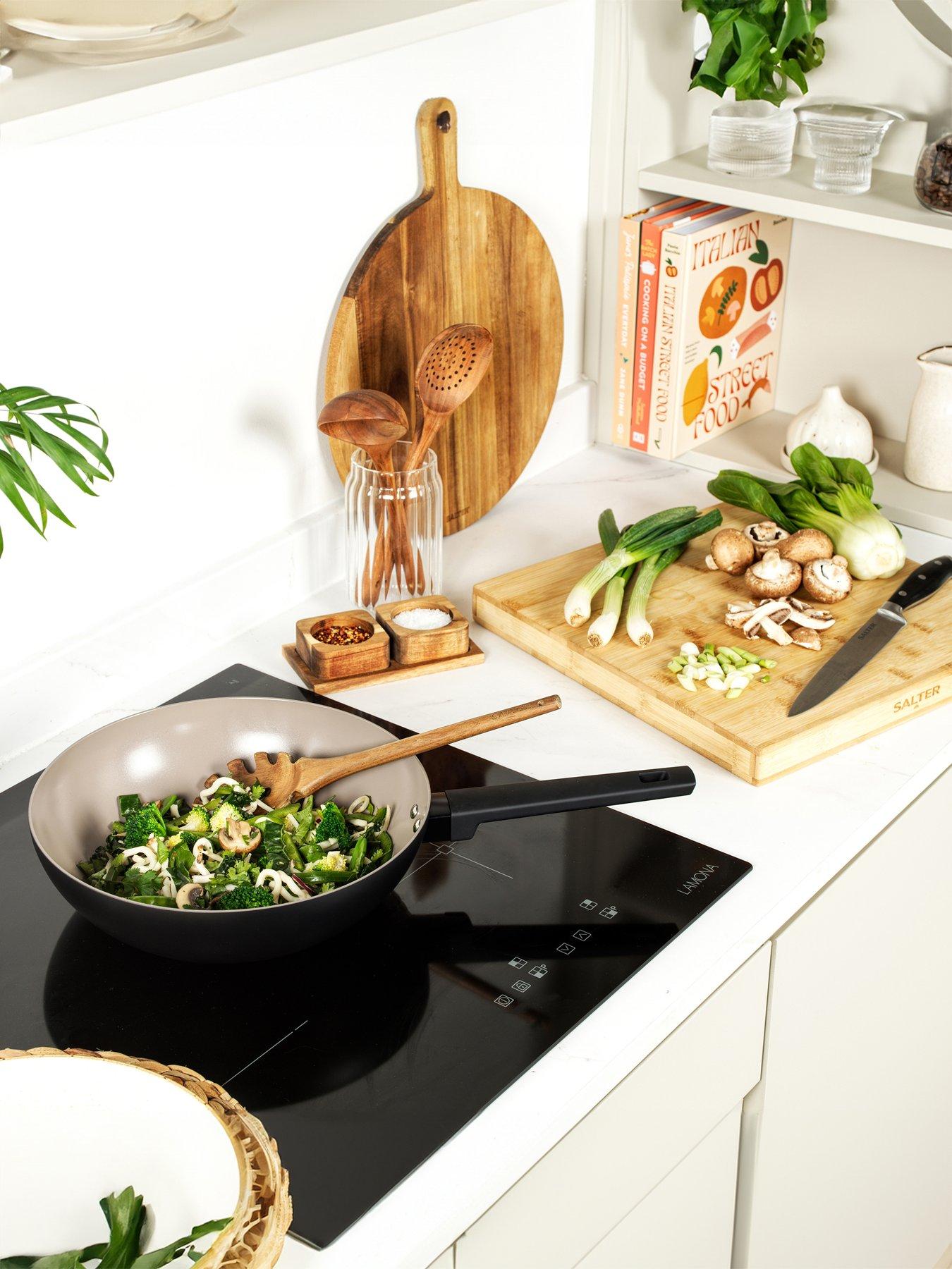 Product photograph of Salter Ceramic 28cm Stir Fry Pan from very.co.uk