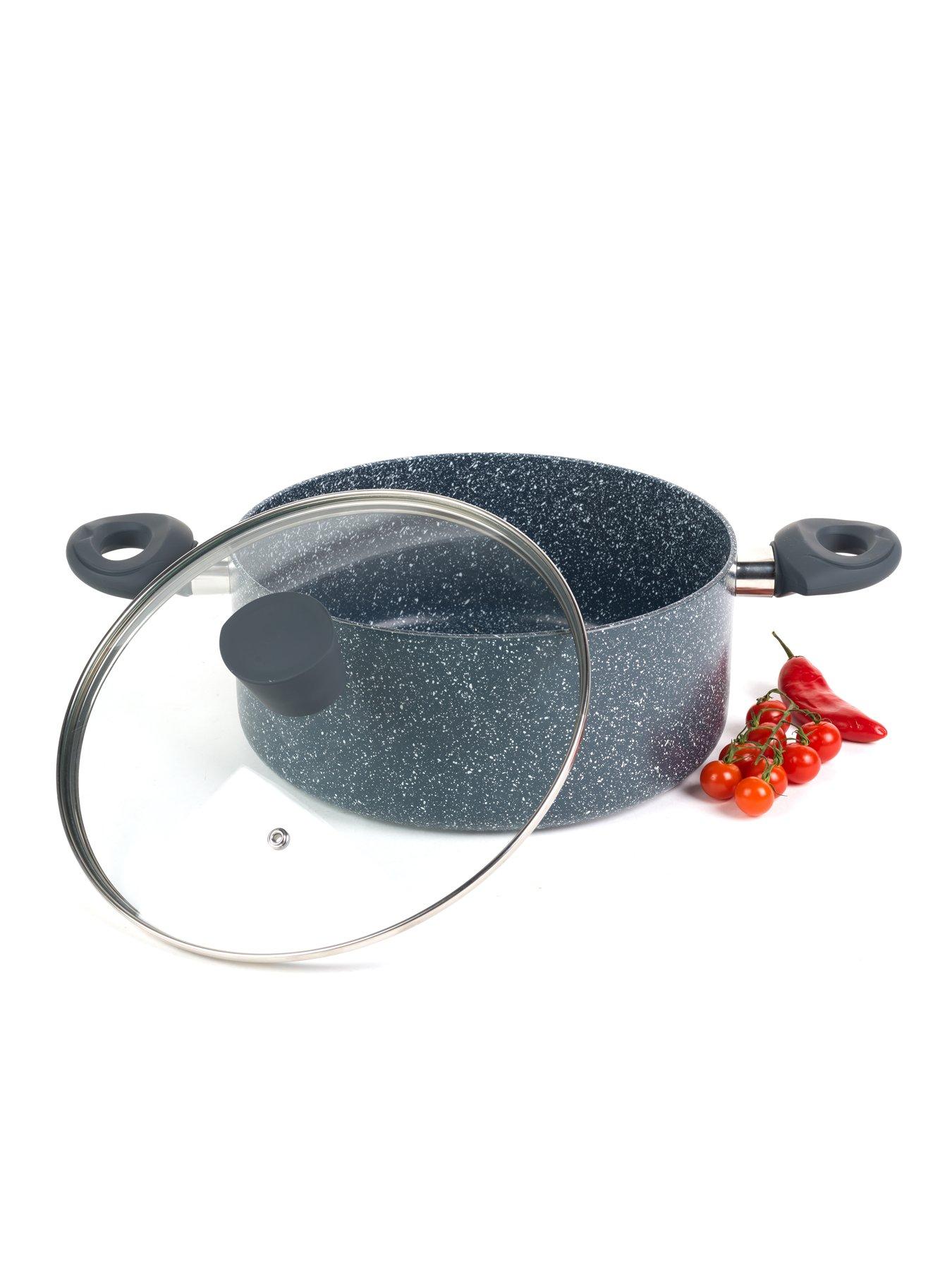 Russell Hobbs RH01670BEU7 Opulence Collection Non-Stick 24 cm Stockpot, Induction and Dishwasher Safe, Black and Gold