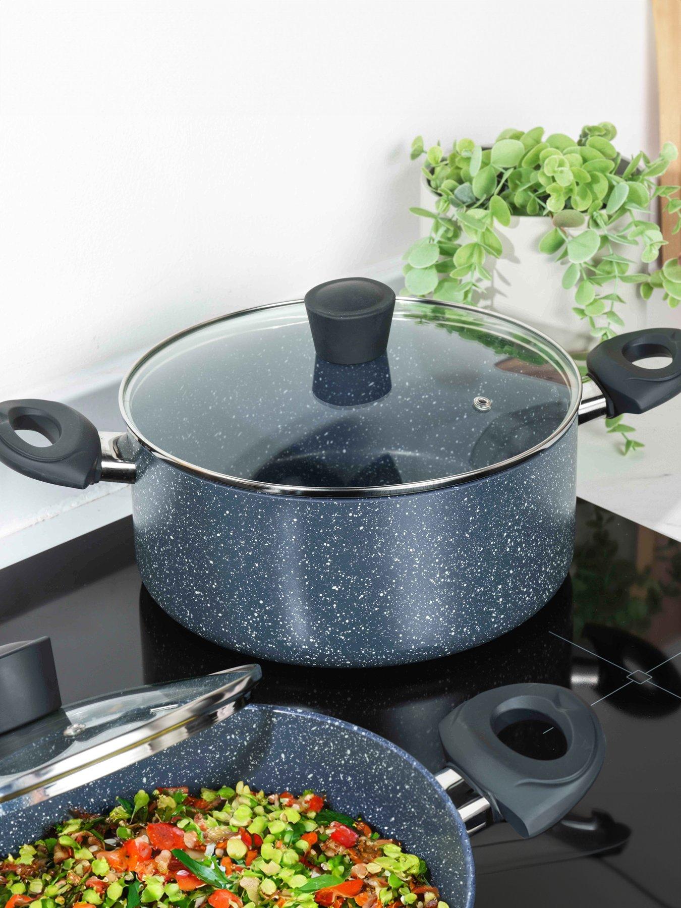 Product photograph of Russell Hobbs 28cm Nightfall Stone Stockpot from very.co.uk