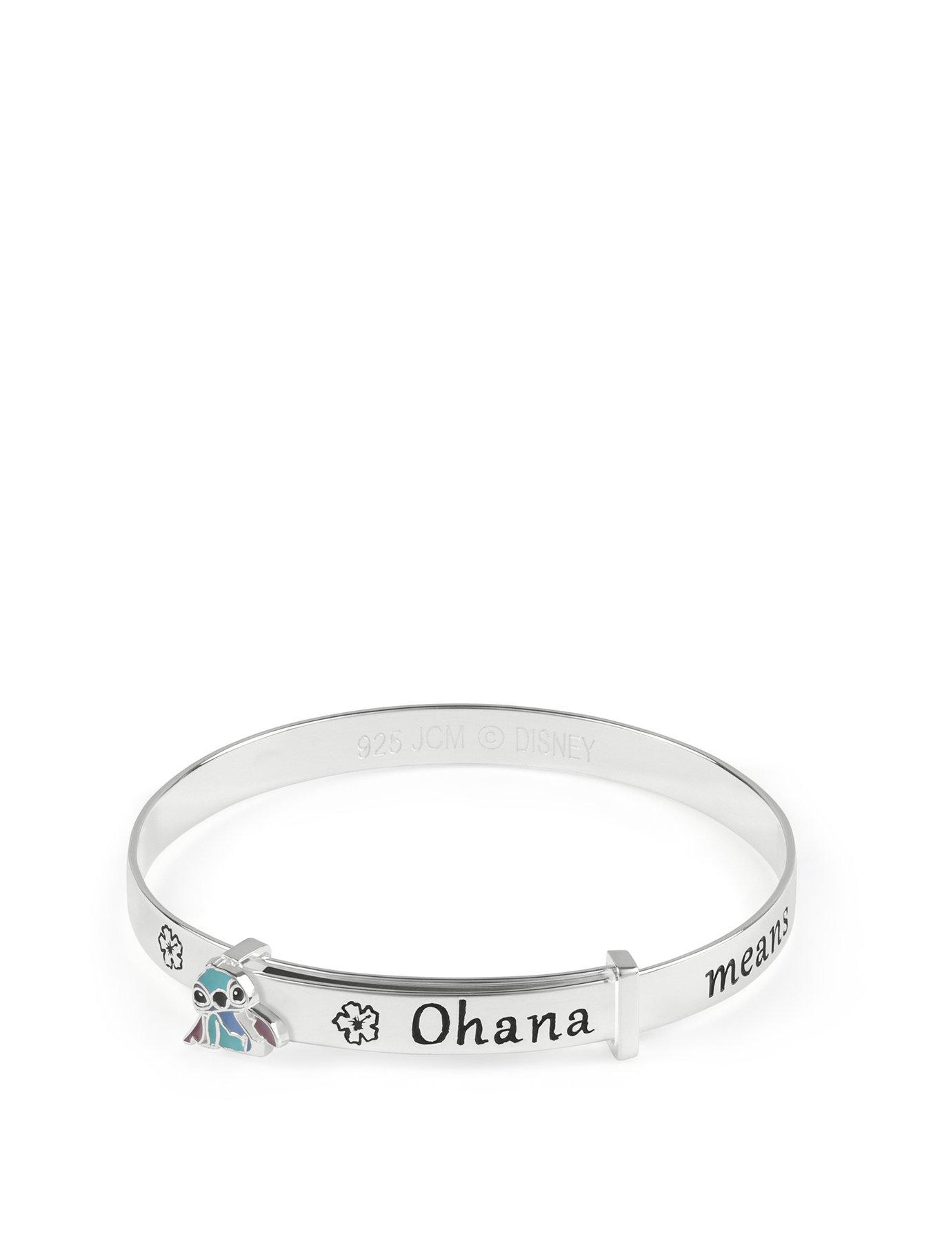 Product photograph of Disney Stitch Ohana Means Family Bangle from very.co.uk