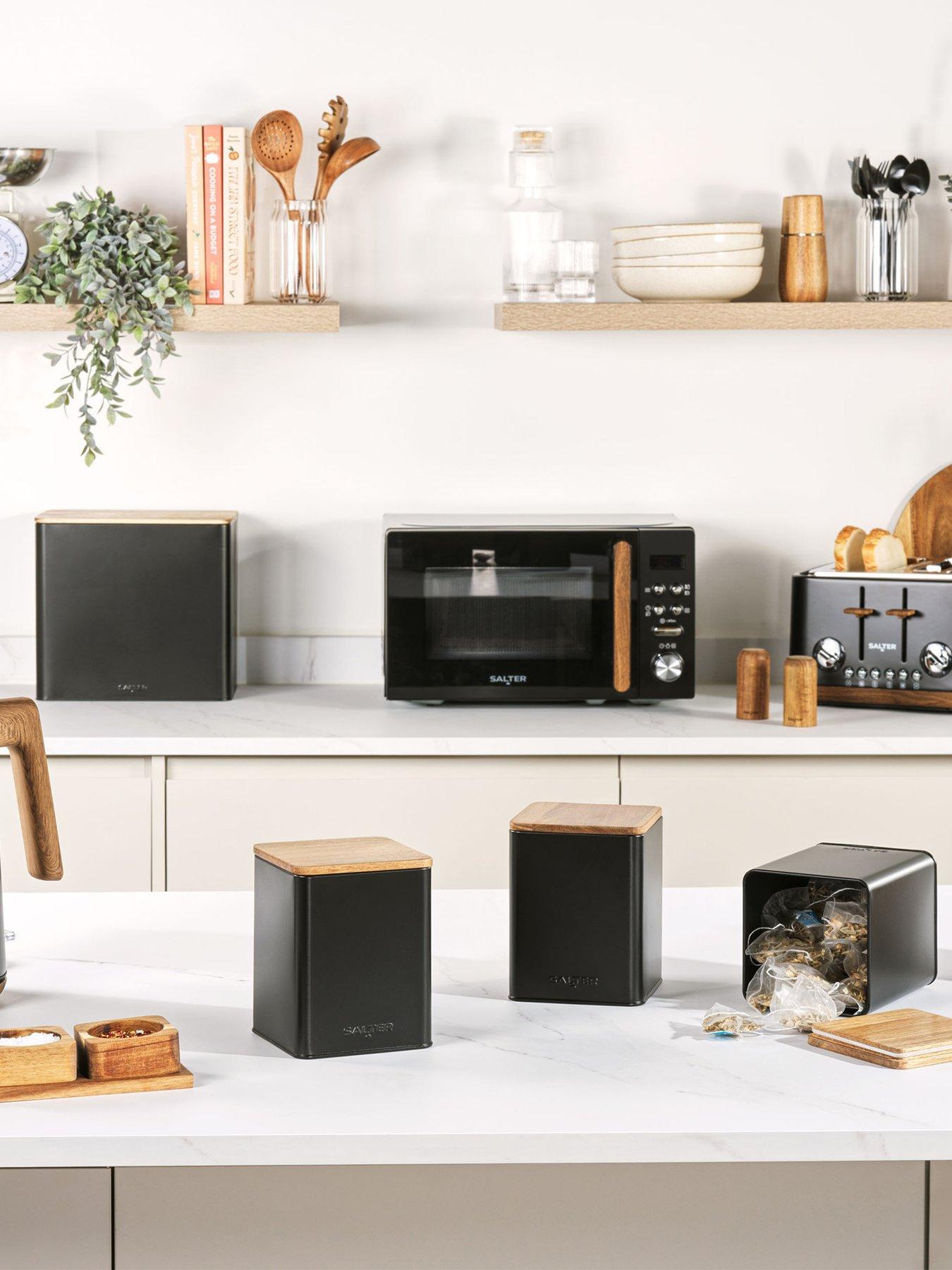 Salter Toronto 4 Piece Counter Top Set - Black