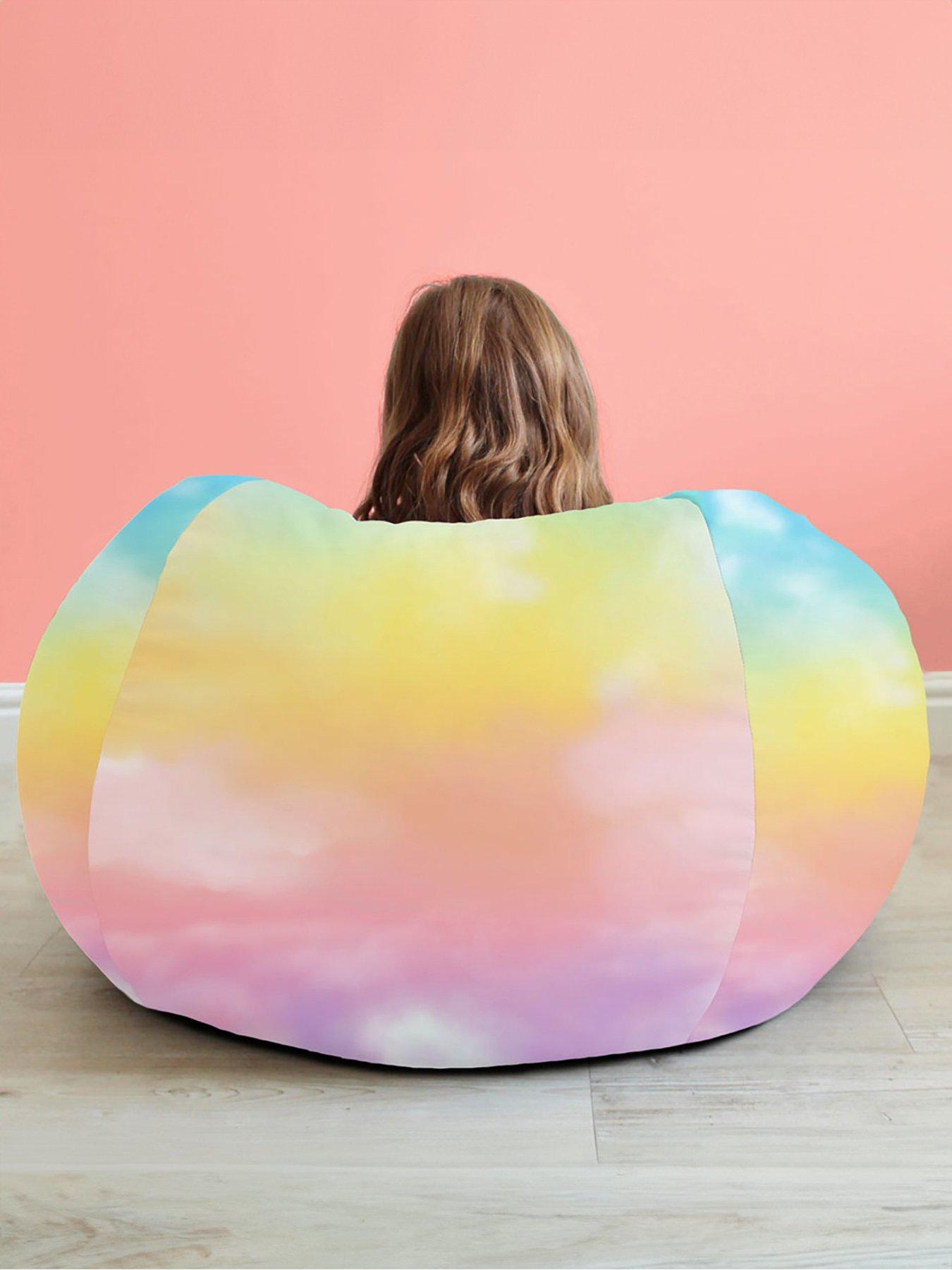 Product photograph of Rucomfy Tie-dye Medium Round Bean Bag from very.co.uk