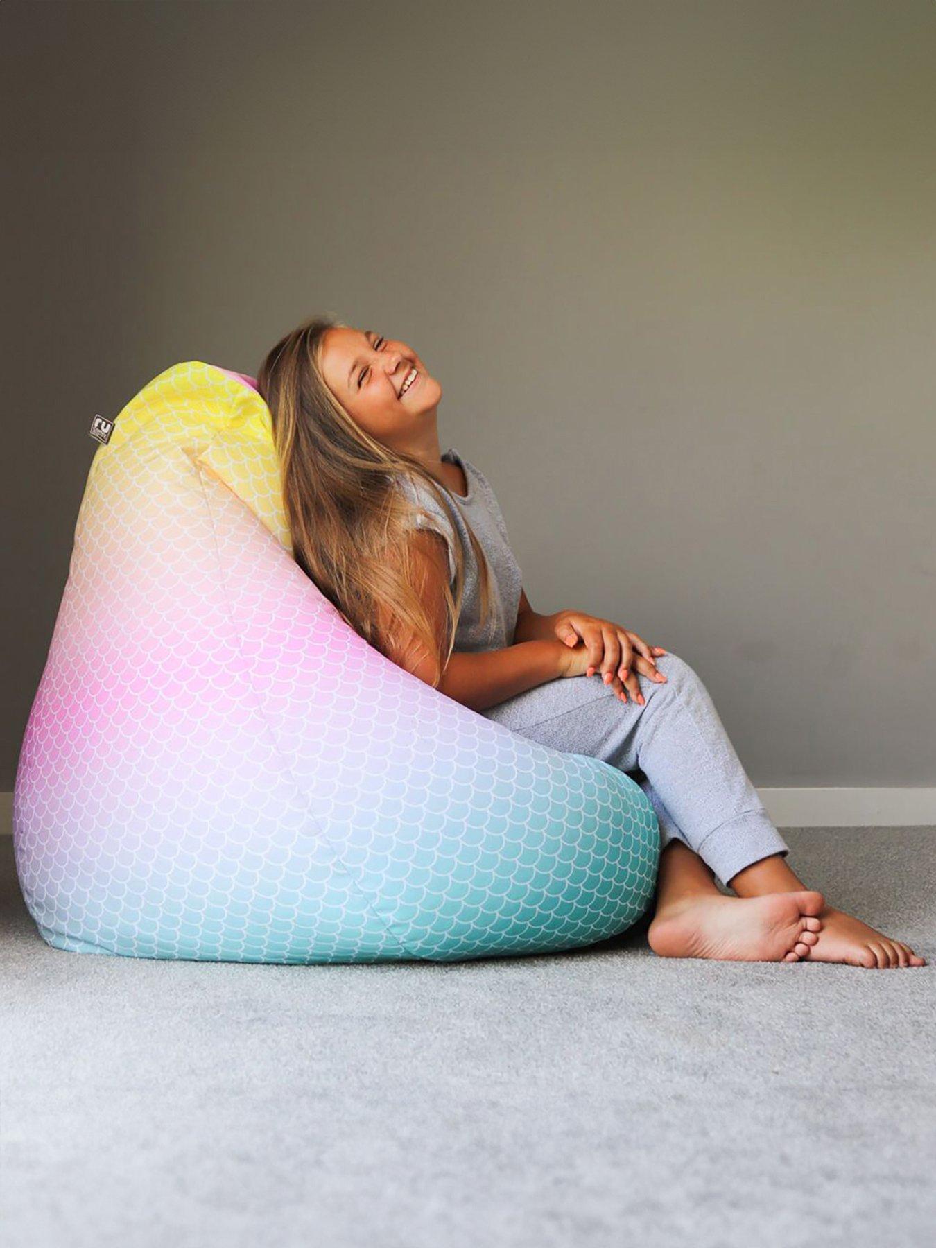 Product photograph of Rucomfy Mermaid Extra Large Classic Bean Bag from very.co.uk