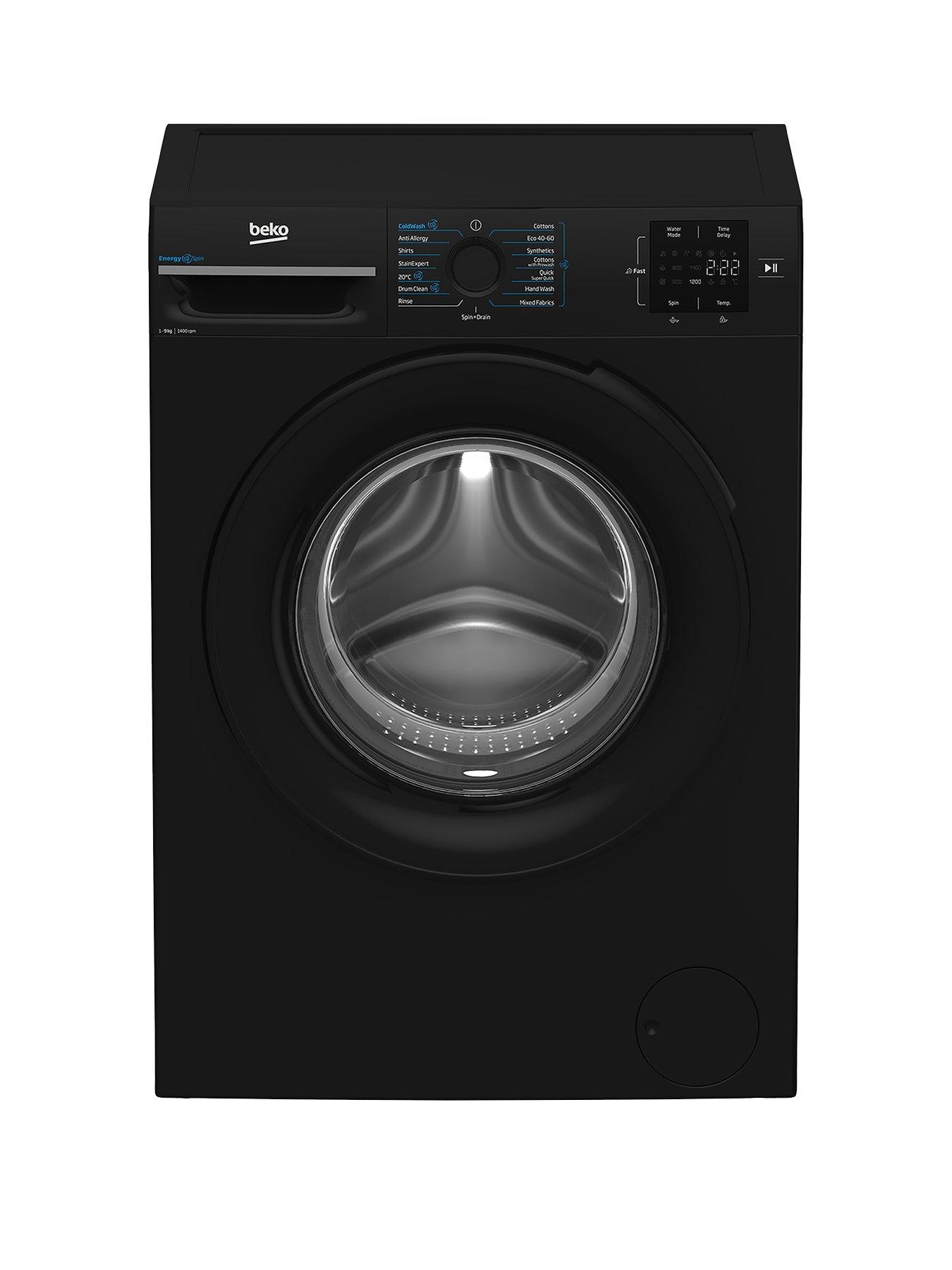 undefined BM3WT3941B 9kg Wash, 1400 Spin Washing Machine - Black - A Rated