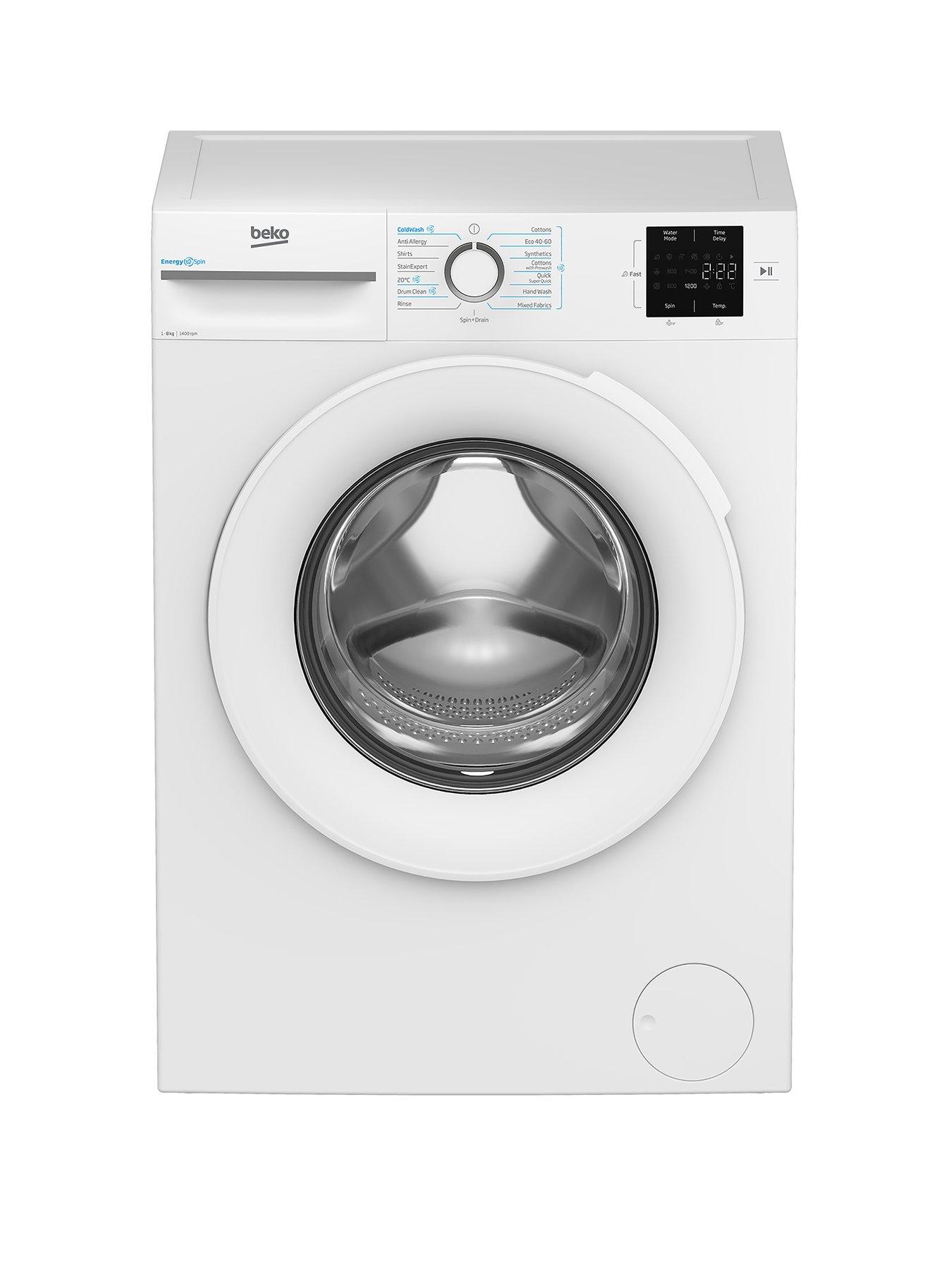 undefined BM3WT3841W 8kg Wash, 1400 Spin Washing Machine - White - A Rated
