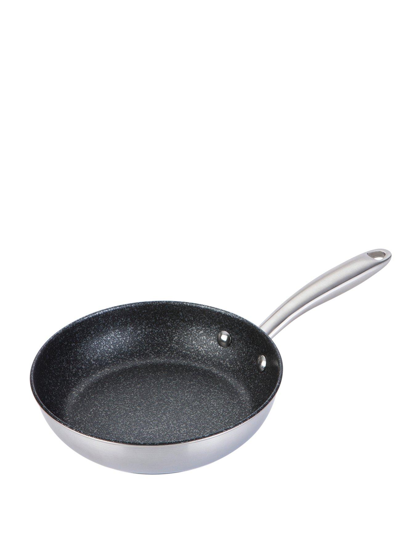 Product photograph of Prestige Scratch Guard Stainless Steel 25 Cm Frying Pan from very.co.uk