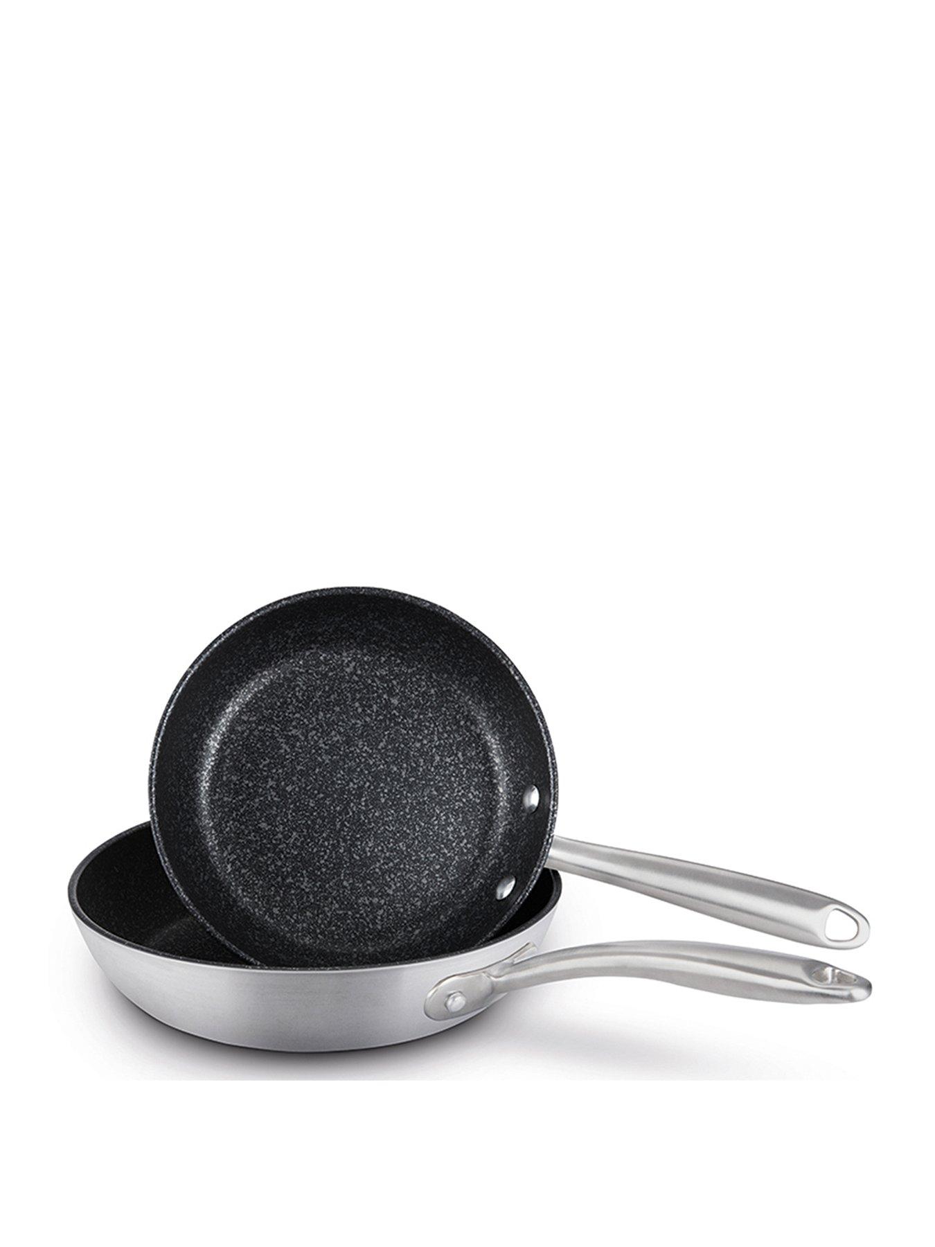 Product photograph of Prestige Scratch Guard Stainless Steel Frypan Twin Pack 25cm Amp 29cm from very.co.uk