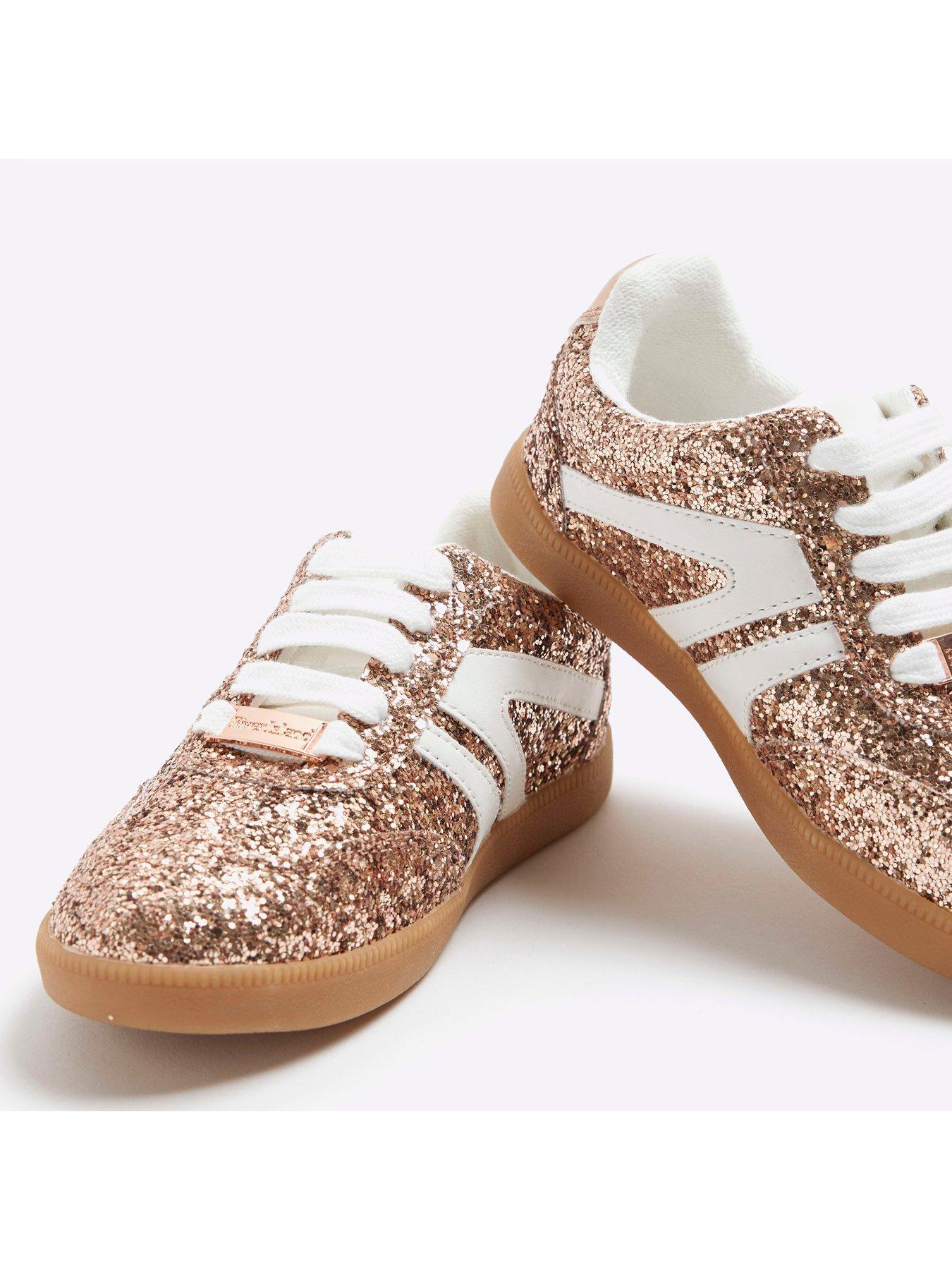 Pink glitter trainers on sale