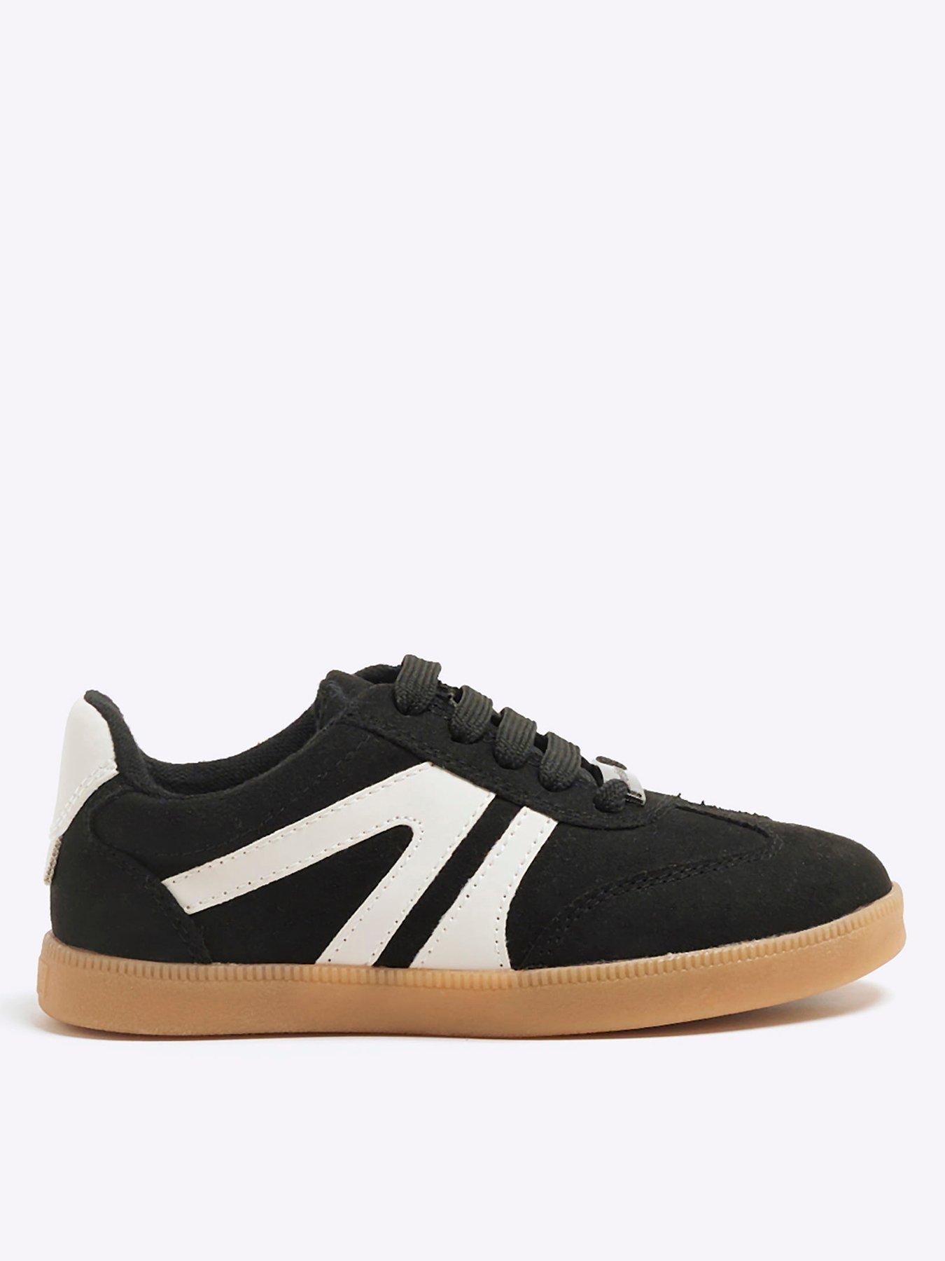 Image 1 of 5 of River Island Unisex Lace Up Trainers - Black